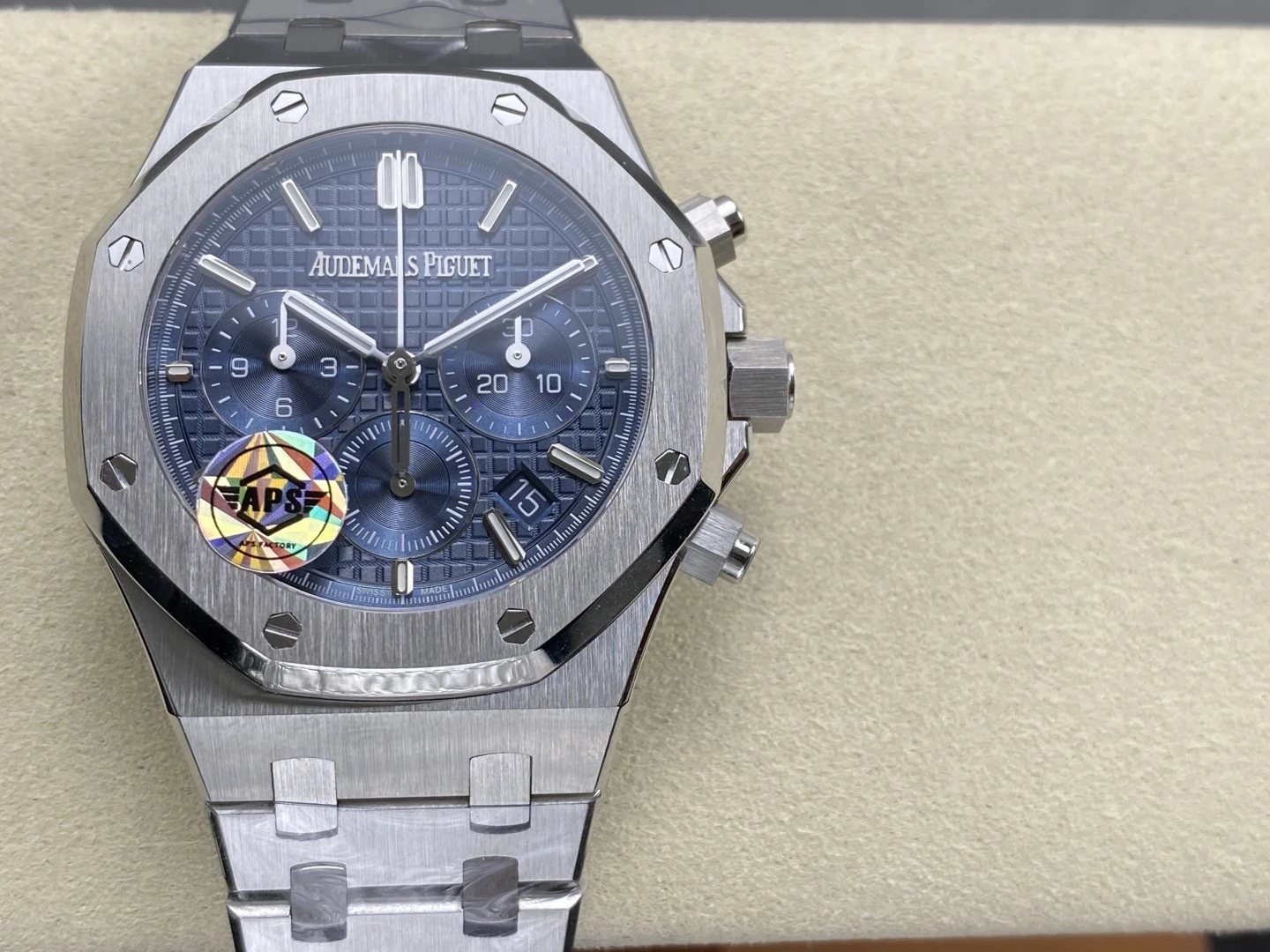 AP Royal Oak Chrono 26715 SS APSF 1:1 Best Edition Blue Dial on SS Bracelet A2385 32 766af4c43336705 阿默表行AmoWatch