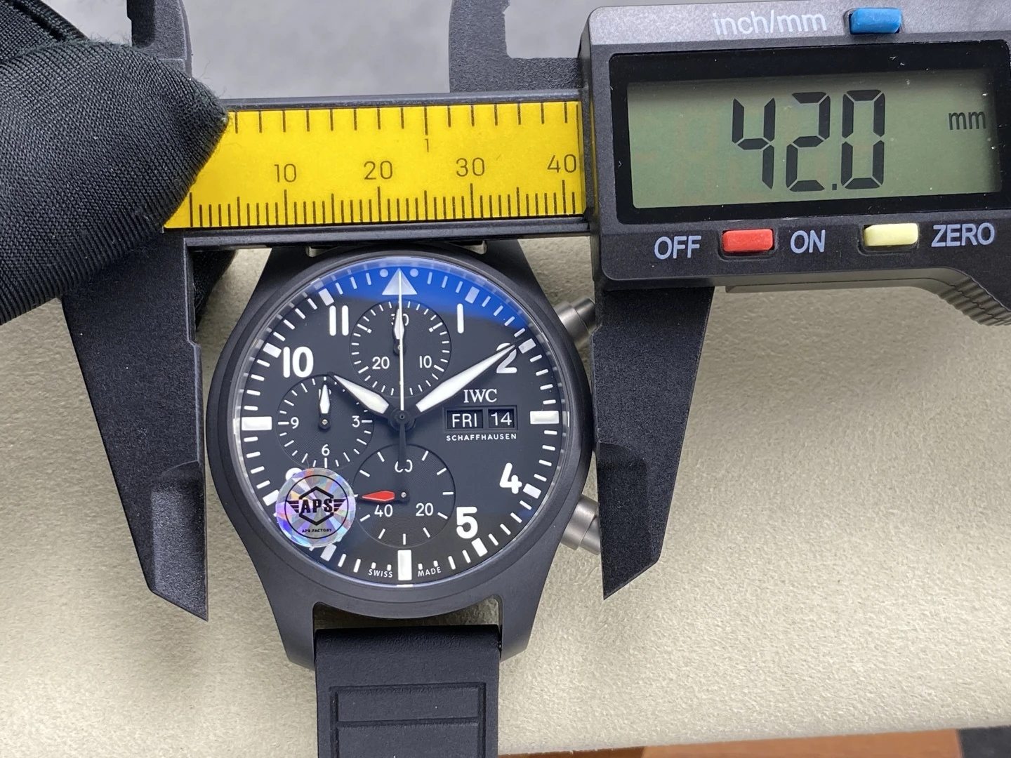 IWC Pilot Chrono IW389401 Black Ceramic APSF 1:1 Best Edition Black Dial SA69385 Super Clone 40 76a29a14a67a6c5 AMO Watch