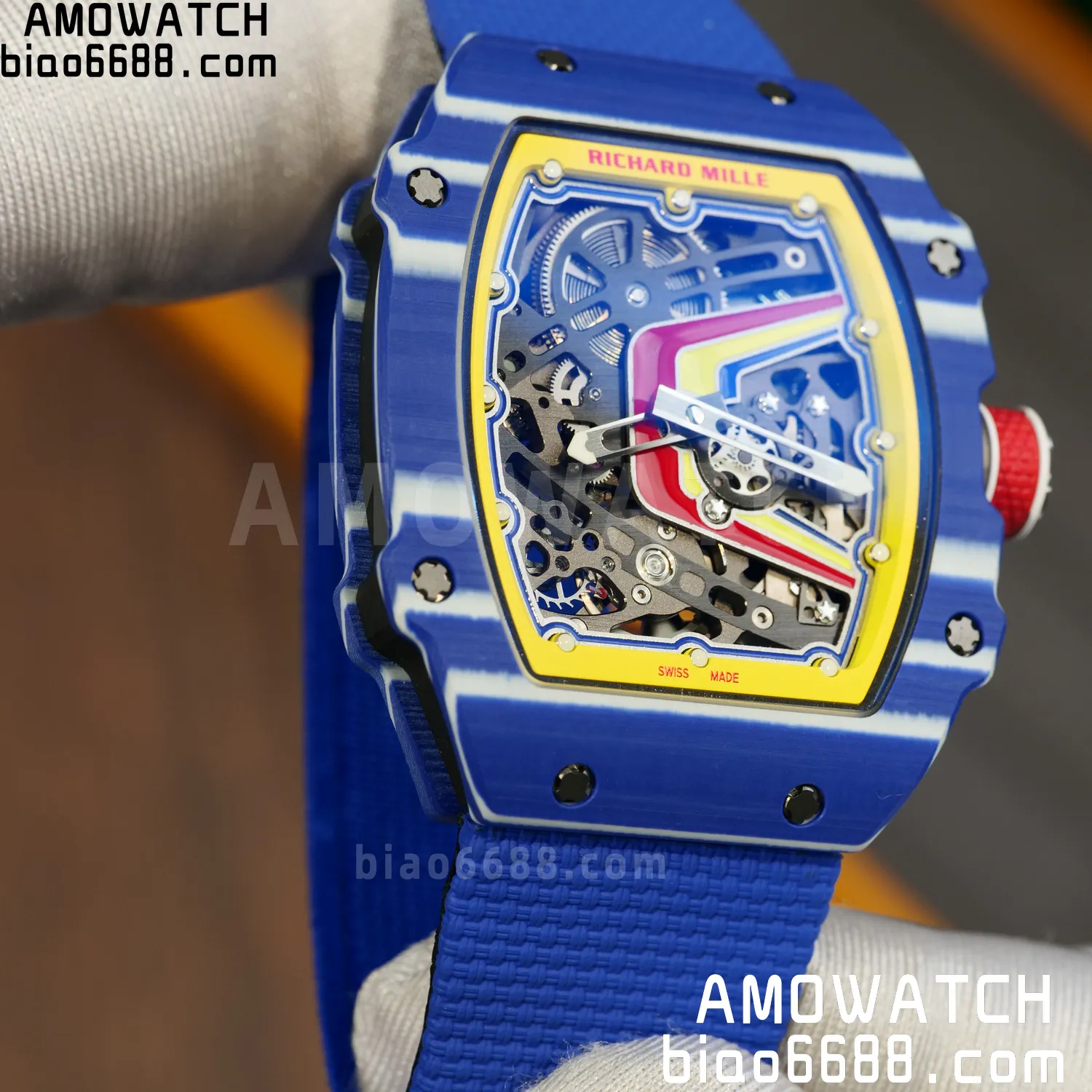 RICHARD MILLE RM67-02 Blue NTPT Best Edition Fernando Alonso Dial on Blue Nylon strap CRMA7 Clone V9 89 7905577487eaa76 AMO Watch