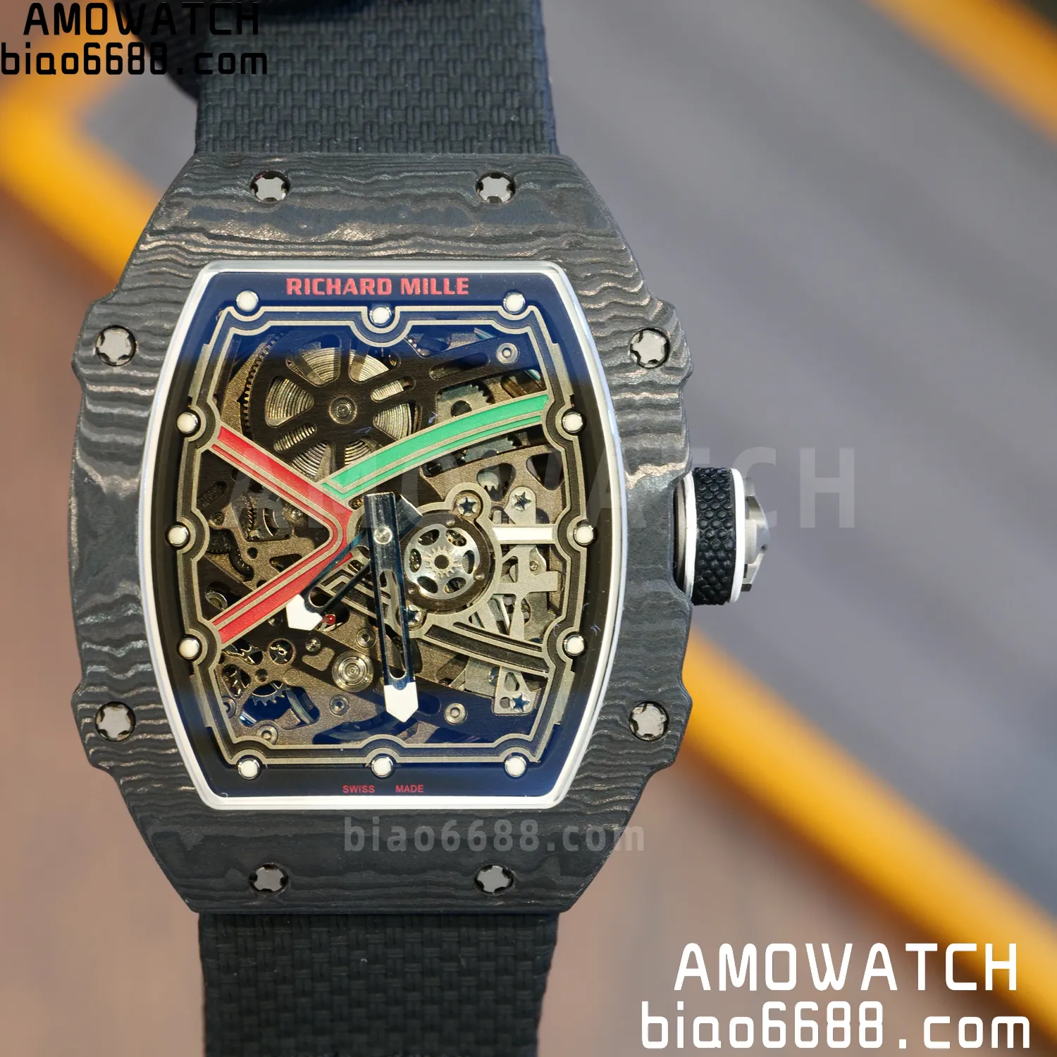 RICHARD MILLE RM67-02 Black NTPT AVF Best Edition UAE Dial on Black Nylon strap CRMA7 Clone 80 79c4f5580d94a75 AMO Watch