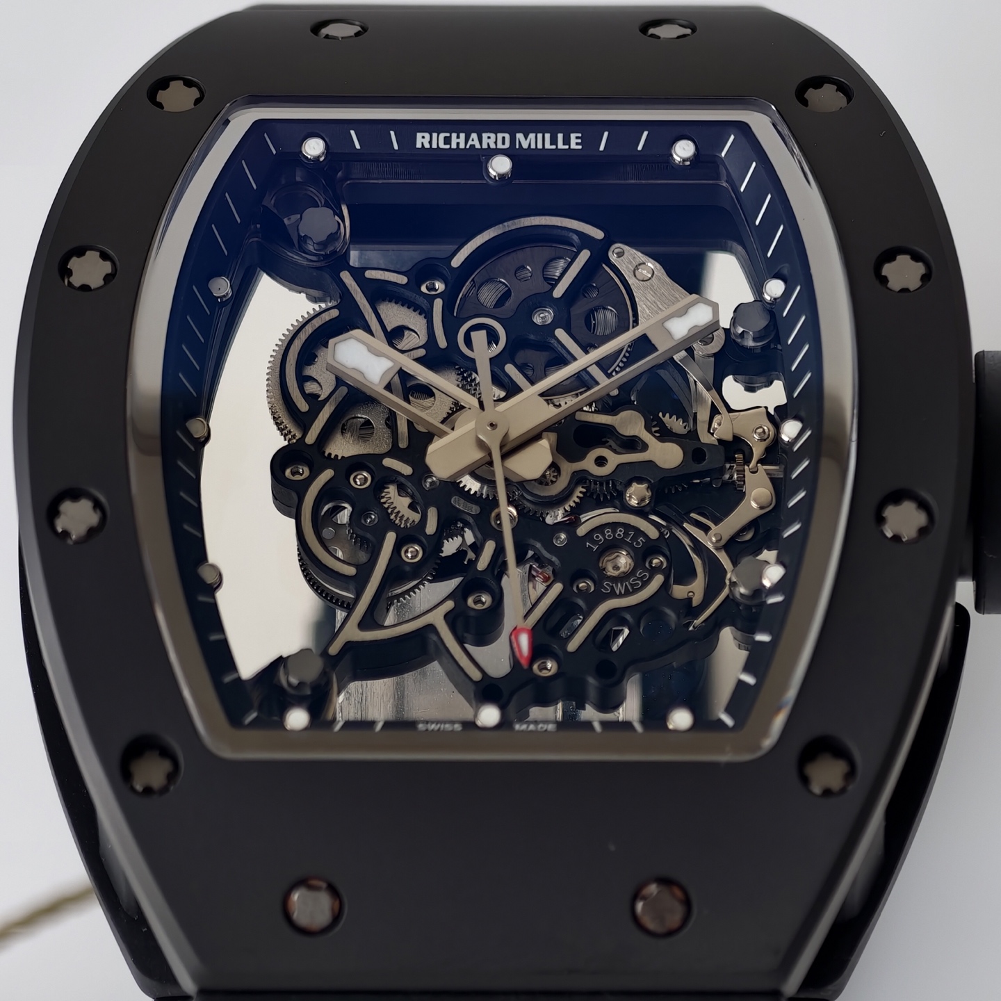 Richard Mille RM055 Black Ceramic UMI 1:1 Best Edition on Black/Red Inner Bezel on Shark Rubber Strap RMUL2 Free Sprung 23 7af3431f439117e AMO Watch