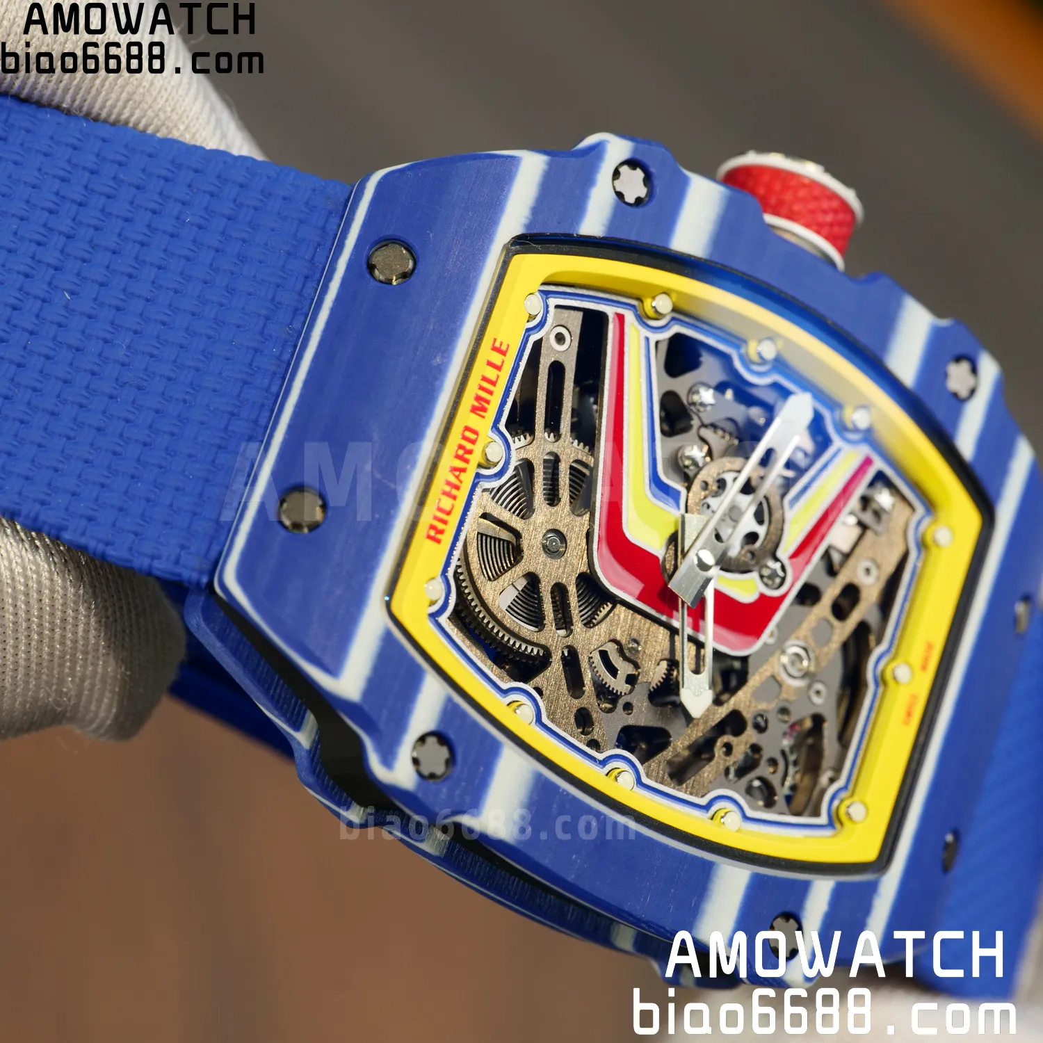 RICHARD MILLE RM67-02 Blue NTPT Best Edition Fernando Alonso Dial on Blue Nylon strap CRMA7 Clone V9 87 809114db9220b30 AMO Watch