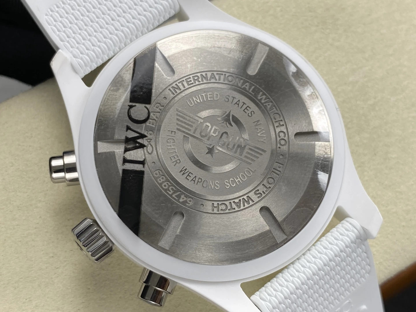 IWC Pilot Chrono IW389105 White Ceramic APSF 1:1 Best Edition Black Dial SA69385 Super Clone 35 80d9acc6b62e9ae AMO Watch