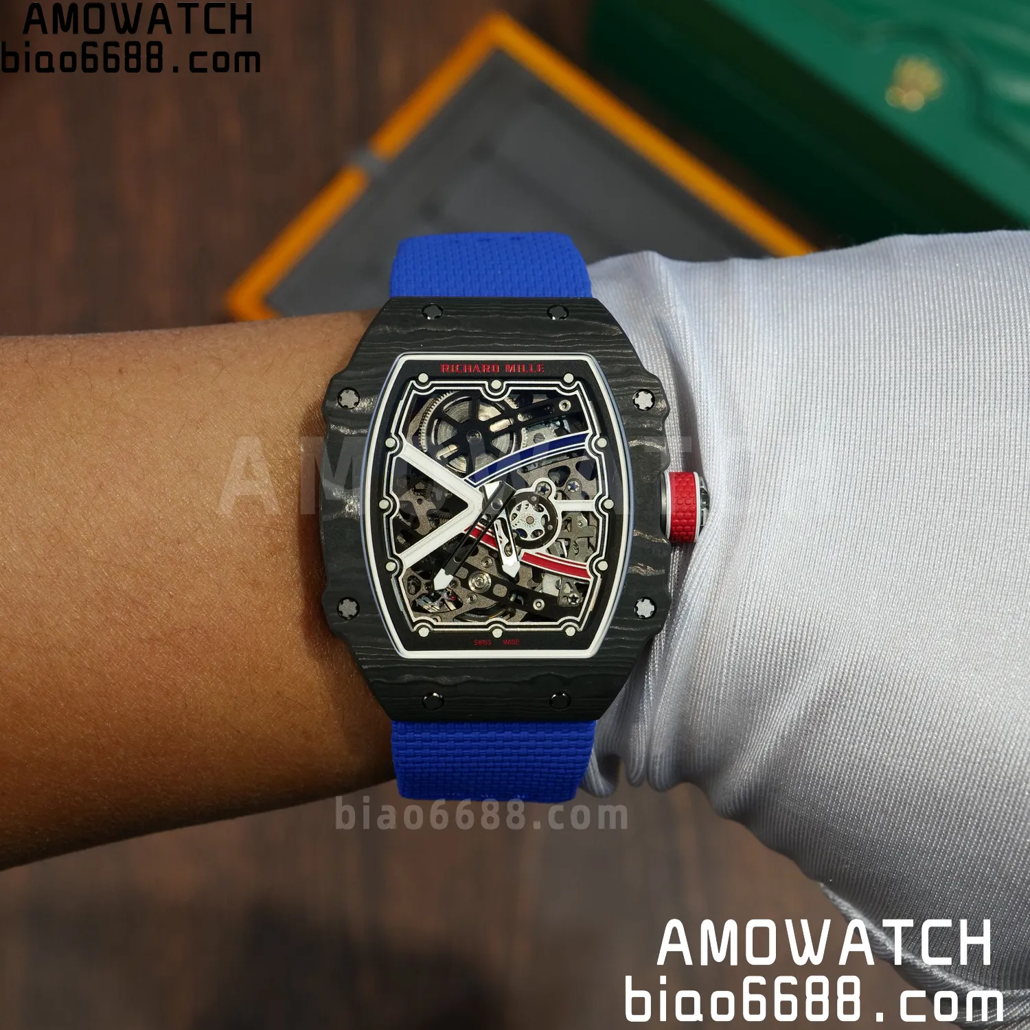 RICHARD MILLE RM67-02 Black NTPT Best Edition France Dial on Black Nylon strap CRMA7 Clone V9 101 8182bdae08dadf2 AMO Watch