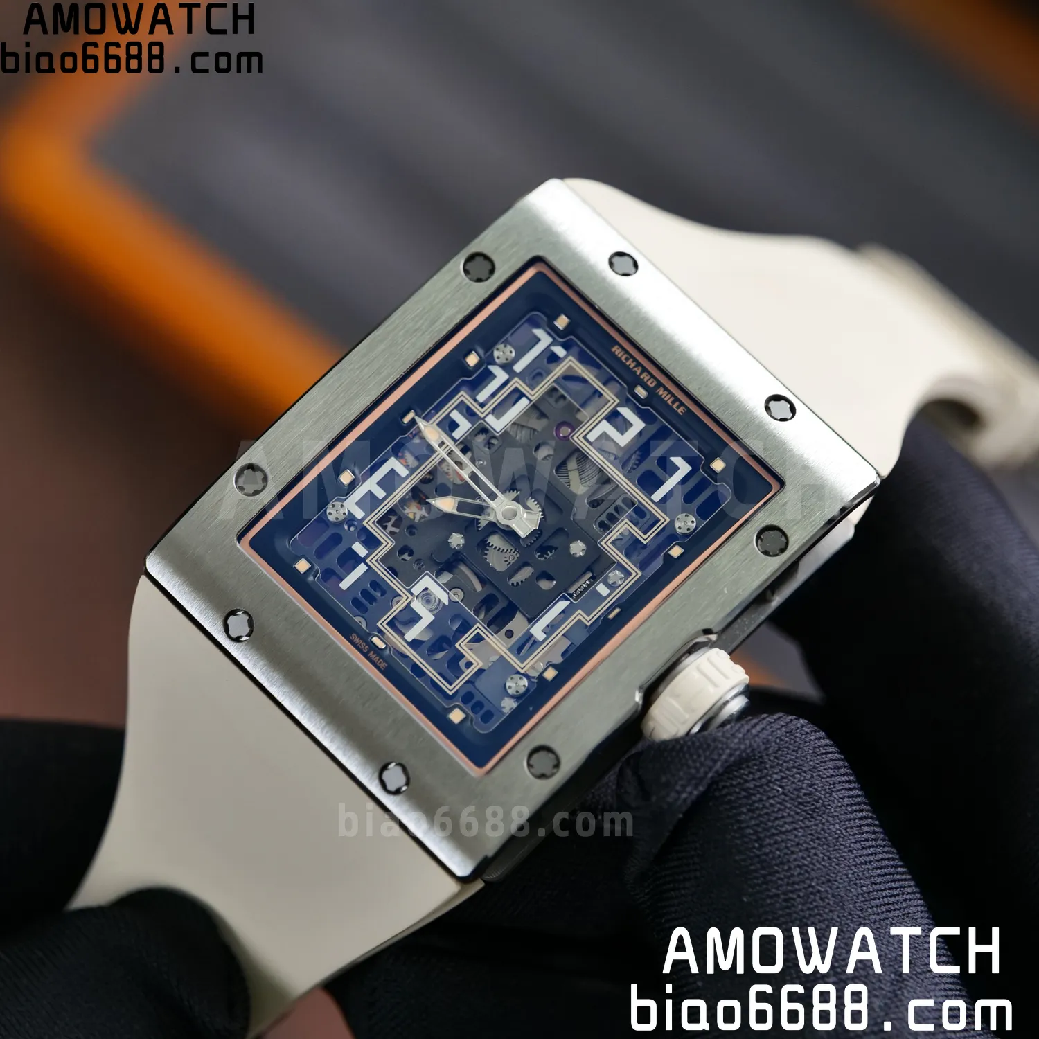 RICHARD MILLE Umi Maker's RM16-02 Titanium Skeleton Dial on Rubber strap CRMA9 Super Clone 110 82479b89b609210 AMO Watch