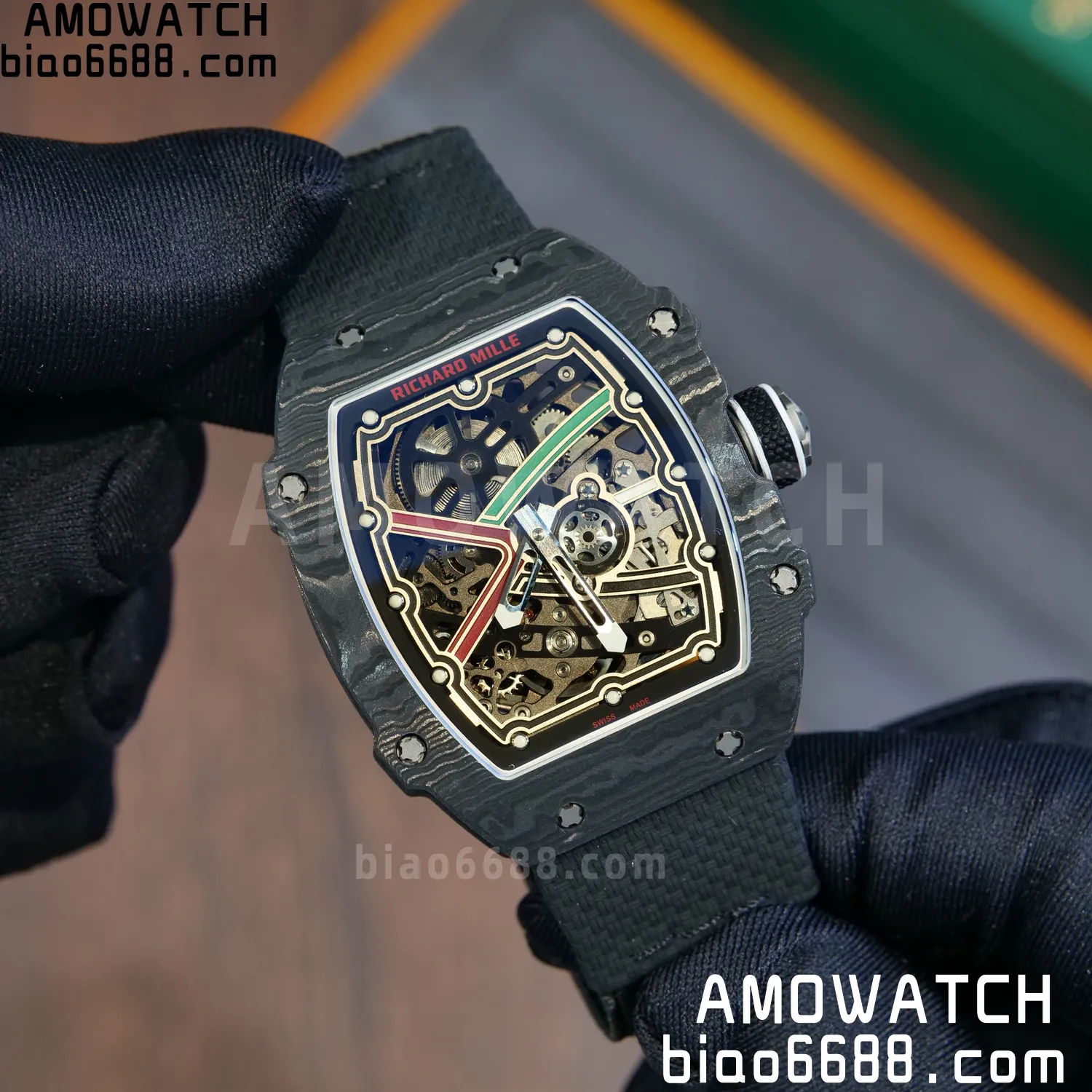 RICHARD MILLE RM67-02 Black NTPT AVF Best Edition UAE Dial on Black Nylon strap CRMA7 Clone 74 825ca8fdf3032b9 AMO Watch