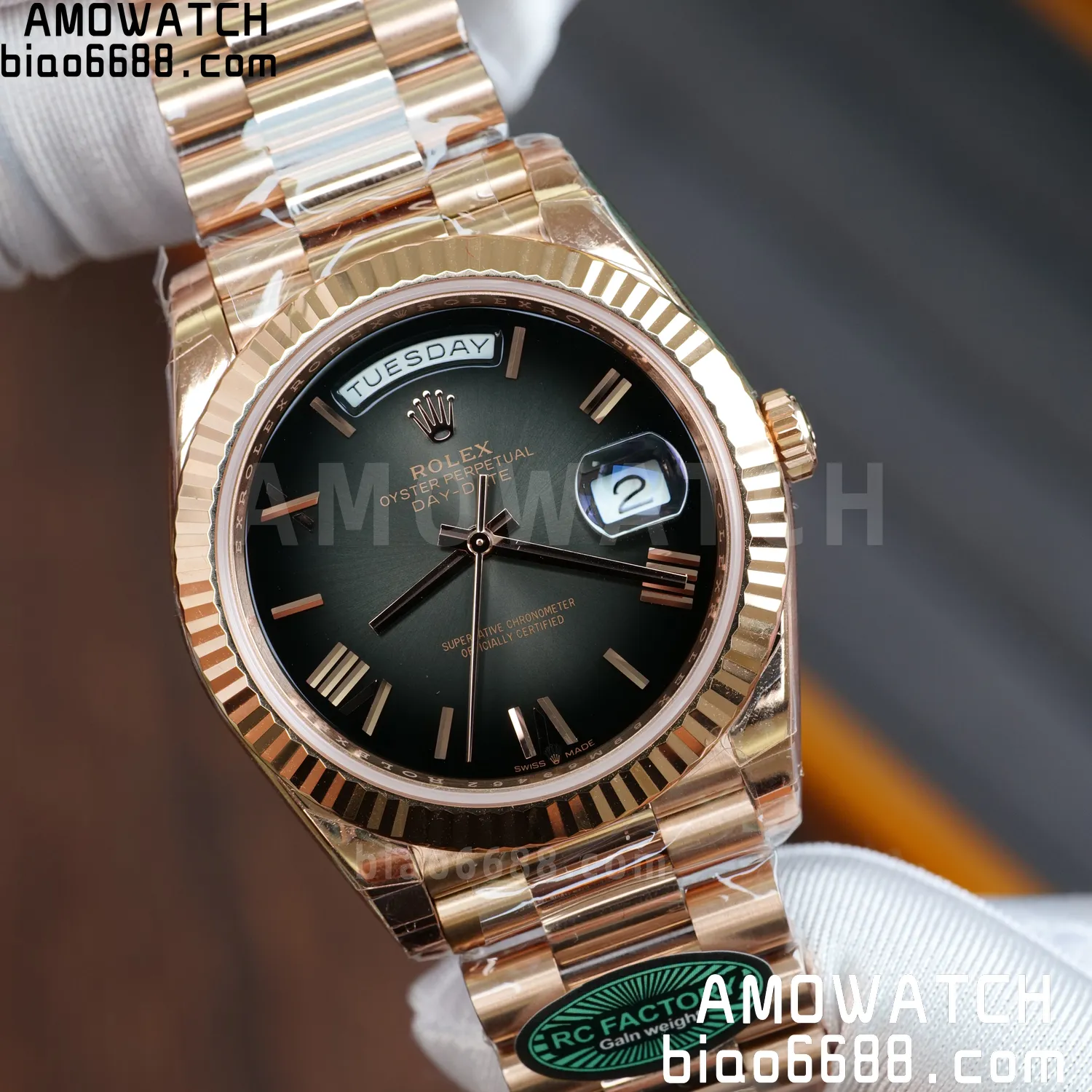 Rolex Day Date 40 RG 228236 RCF 1:1 Best Edition White Roman Dial on President Bracelet VR3255 (211g) 86 832309c9621c022 AMO Watch