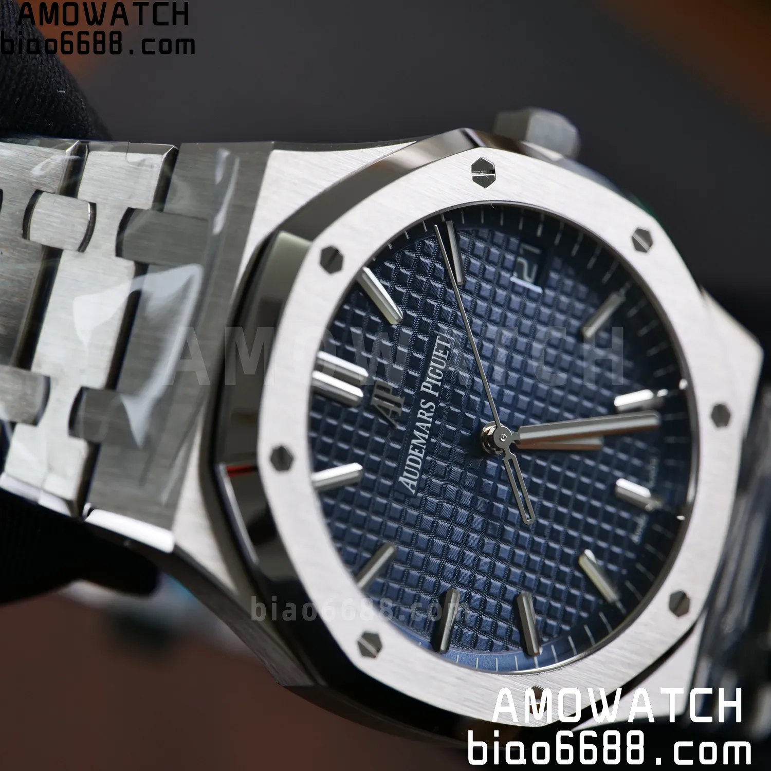 AP Royal Oak 41mm 15500 SS VSF1:1 Best Edition Blue Textured Dial on SS Bracelet A4302 Super Clone 93 847ec55b9f80a10 AMO Watch