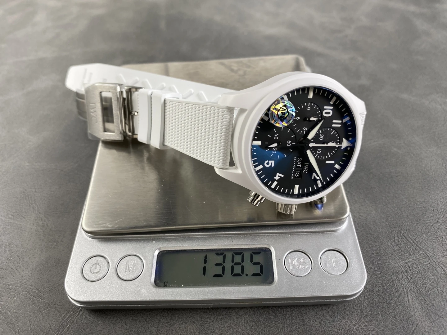 IWC Pilot Chrono IW389105 White Ceramic APSF 1:1 Best Edition Black Dial SA69385 Super Clone 40 8620042720749cf AMO Watch