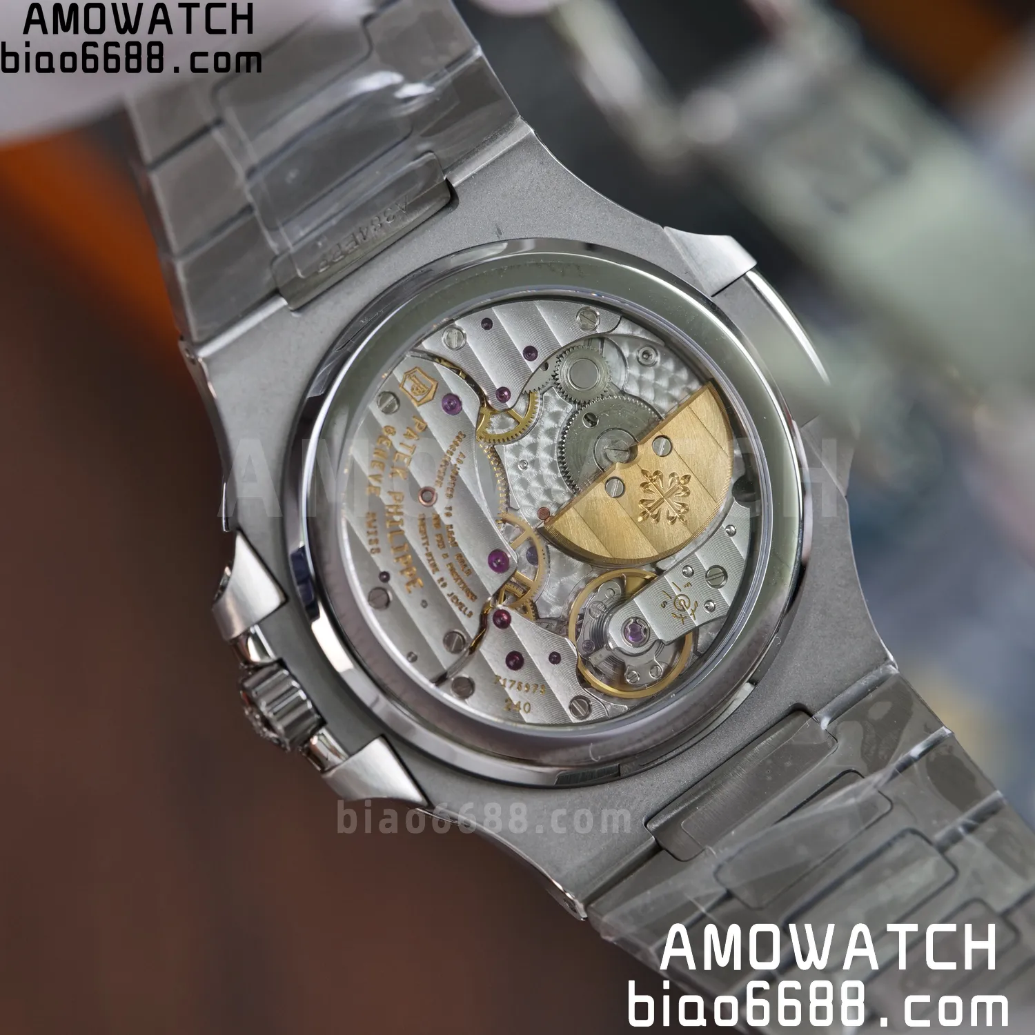 Custom Made PP Nautilus 5712 SW Dial Hands VVS Moon Phase Wheel 67 87369258f94c4d0 AMO Watch