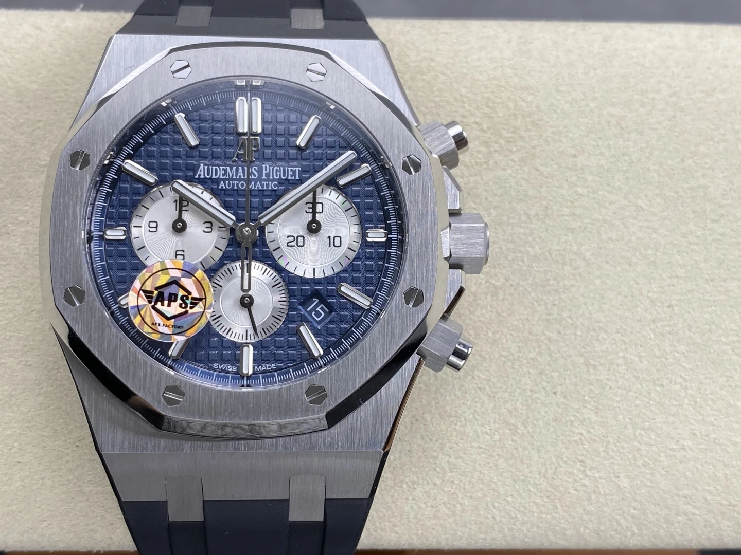 AP Royal Oak Chrono 26331 SS APSF 1:1 Best Edition Blue Dial on Blue Rubber Strap A2385 29 87da5afe8bc751d 阿默表行AmoWatch