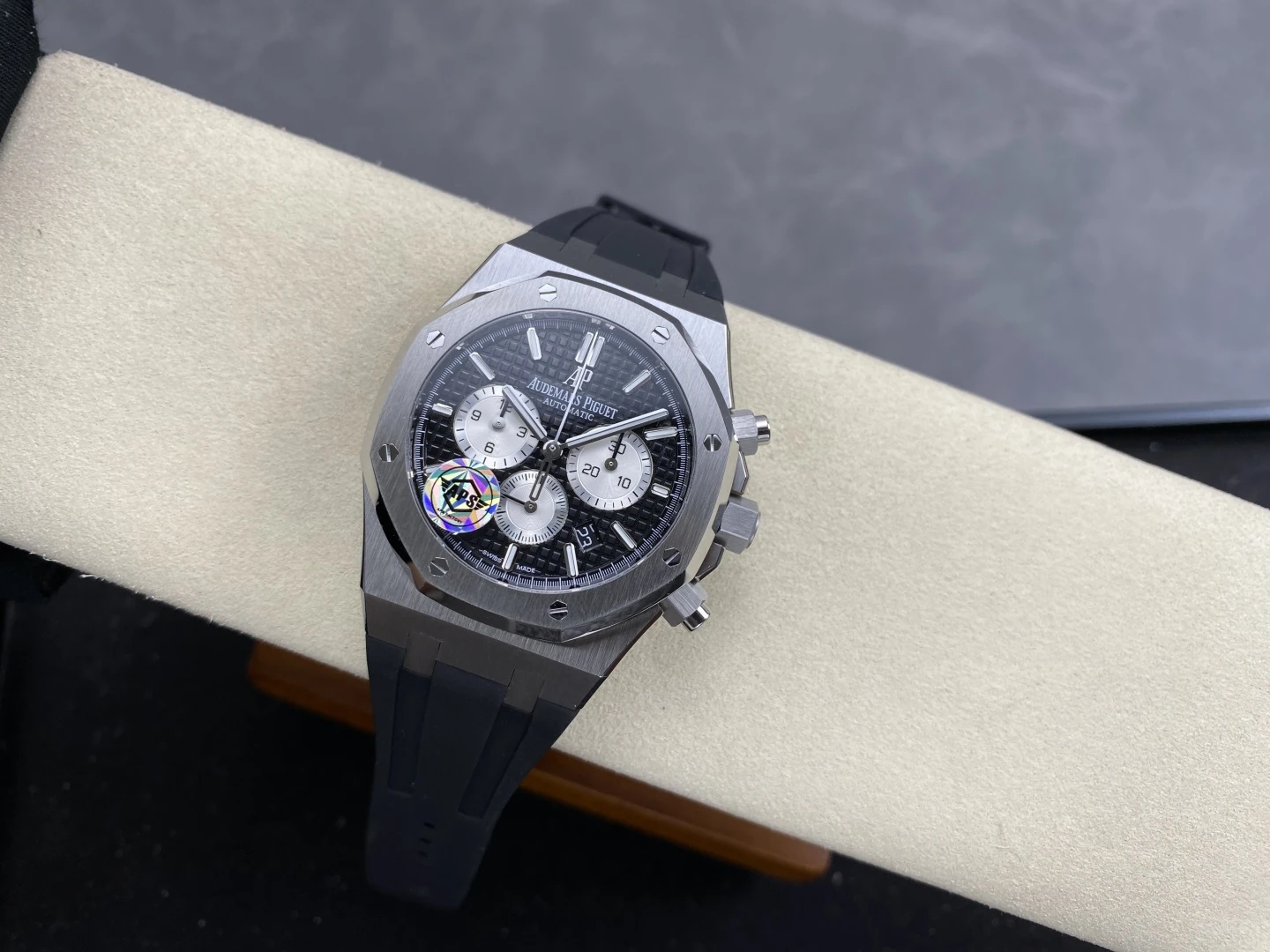 AP Royal Oak Chrono 26331 SS APSF 1:1 Best Edition Blue Dial on Blue Rubber Strap A2385 25 89861b60fcb1276 AMO Watch