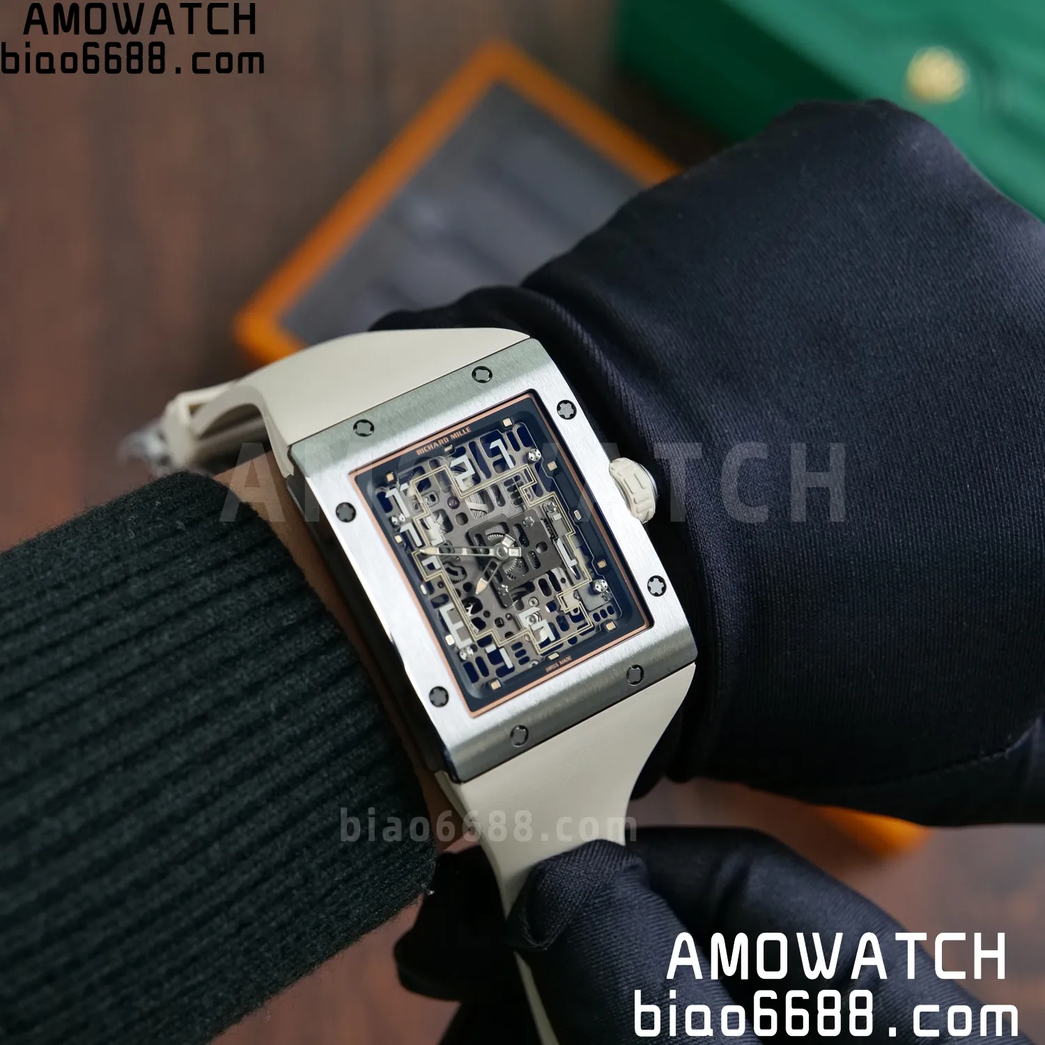 RICHARD MILLE Umi Maker's RM16-02 Titanium Skeleton Dial on Rubber strap CRMA9 Super Clone 134 89e73f01d2493a2 AMO Watch