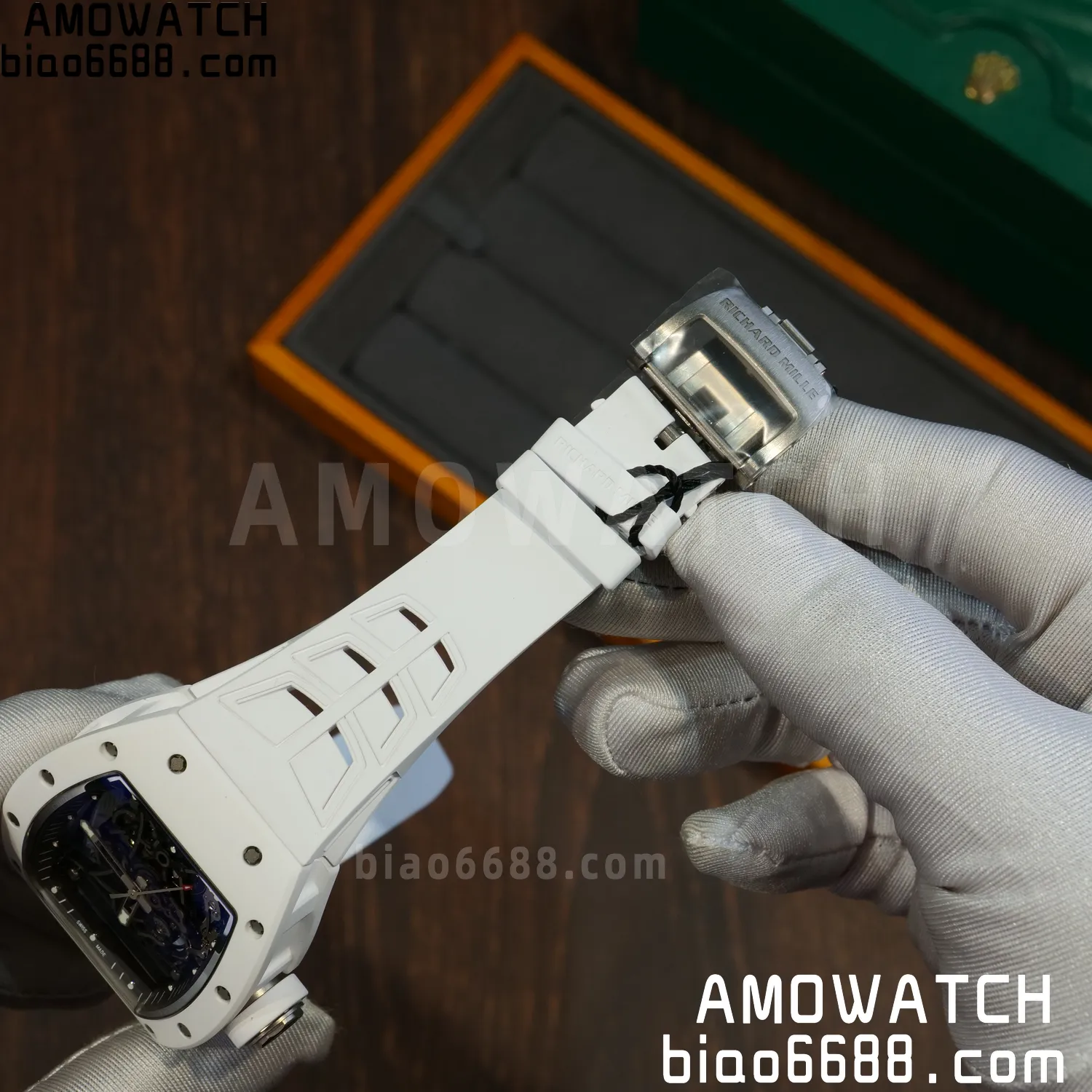 Richard Mille RM055 White Ceramic ZF 1:1 Best Edition Shark Fin Rubber Strap RMUL2 Super Clone V3 62 8a7ddb71aecd44f AMO Watch