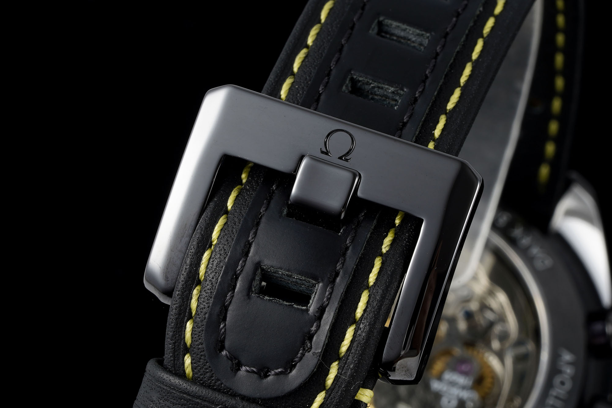 OMEGA Speedmaster Dark Side of the Moon Black Ceramic BLSF Best Edition on Leather Strap Manual Winding Movement 27 8e0c0b0354e6bc4 AMO Watch