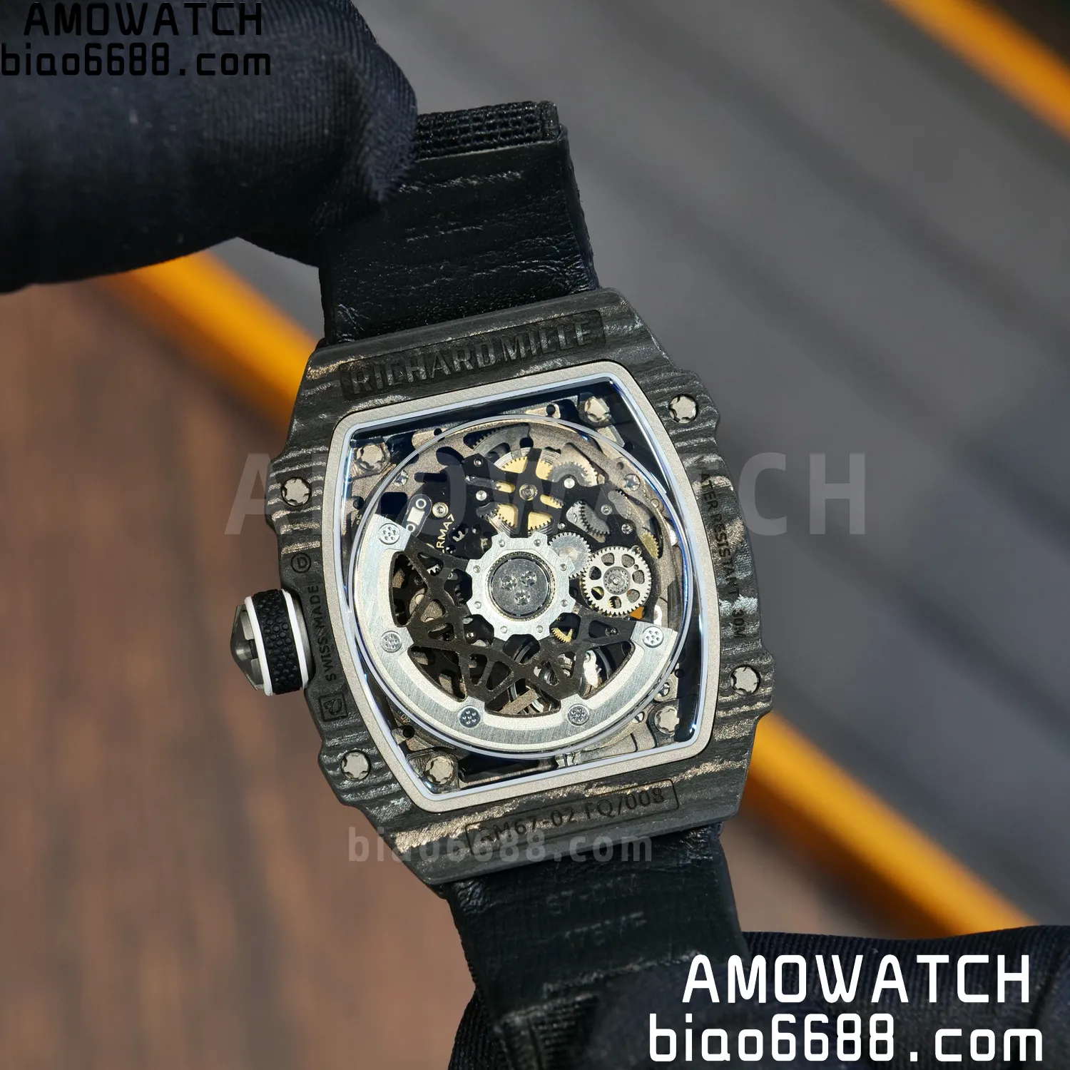 RICHARD MILLE RM67-02 Black NTPT AVF Best Edition UAE Dial on Black Nylon strap CRMA7 Clone 95 90c4e300b52a467 AMO Watch