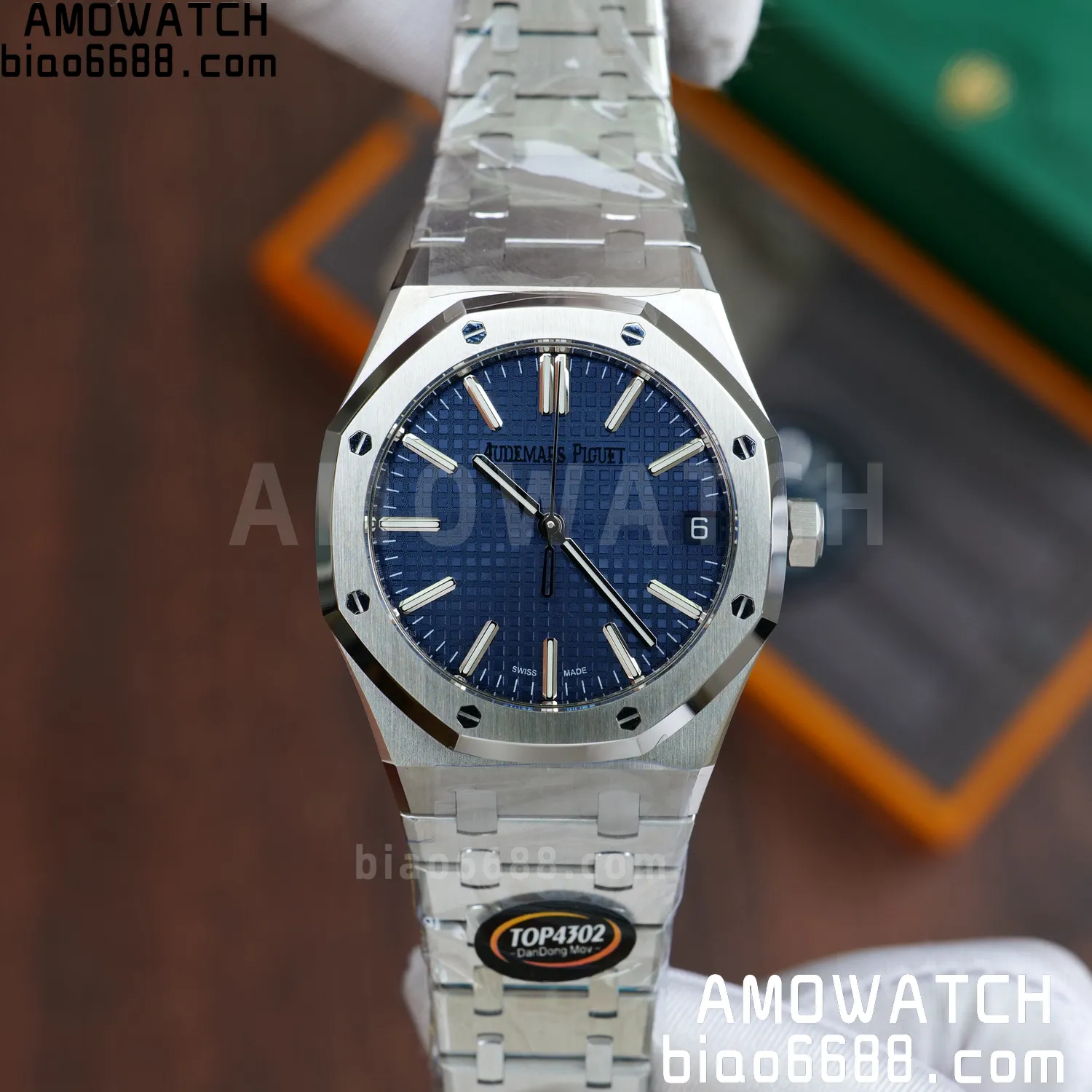 Custom Made AP Royal Oak 15510 SS TOP Factory (SW Factory Blue Dial、 DEEP Crystal) 69 9123371ada31de8 AMO Watch