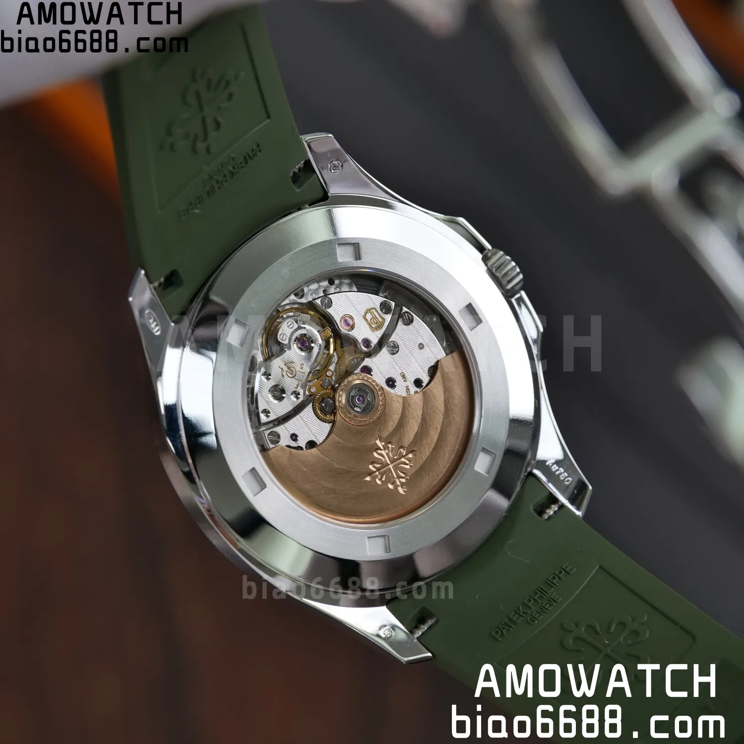 Custom Made PP Aquanaut 5168G 42mm Green Dial on Green Rubber Strap(Weighted) 85 946f3aed22bde81 阿默表行AmoWatch