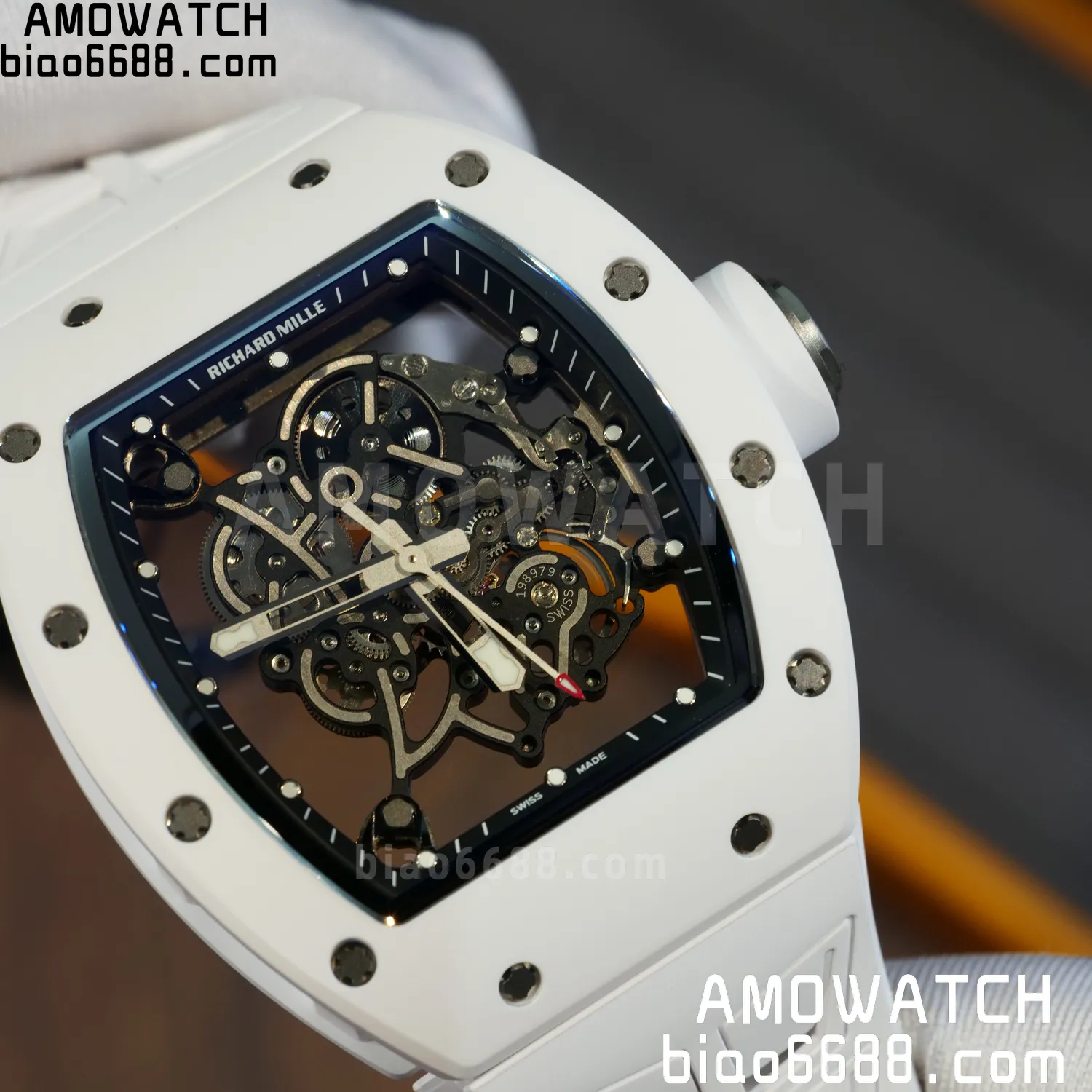 Richard Mille RM055 White Ceramic ZF 1:1 Best Edition Shark Fin Rubber Strap RMUL2 Super Clone V3 73 94cf9c8c7c5a2c4 AMO Watch