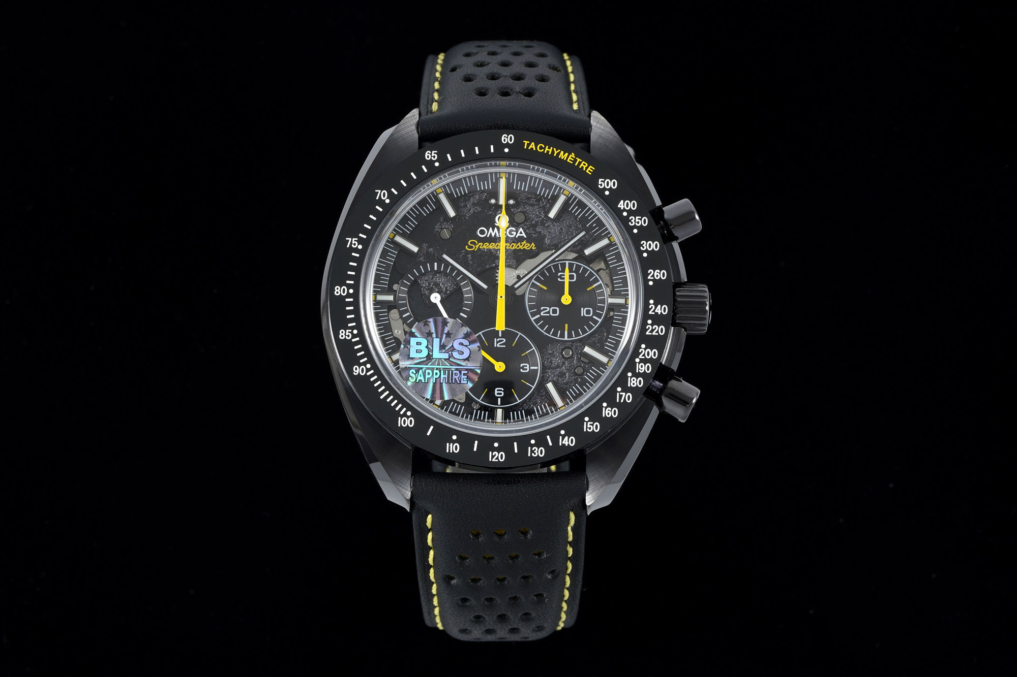 OMEGA Speedmaster Dark Side of the Moon Black Ceramic BLSF Best Edition on Leather Strap Manual Winding Movement 19 94d872a5c4a2e5d AMO Watch