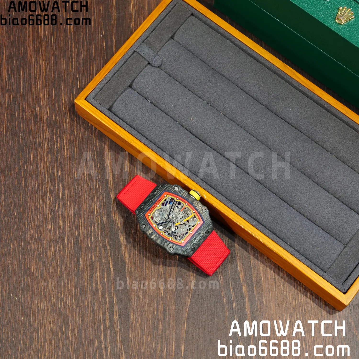 RICHARD MILLE RM67-02 Black NTPT Best Edition Spain Dial on Red Nylon strap CRMA7 Clone V9 73 95082bcd87b350e AMO Watch