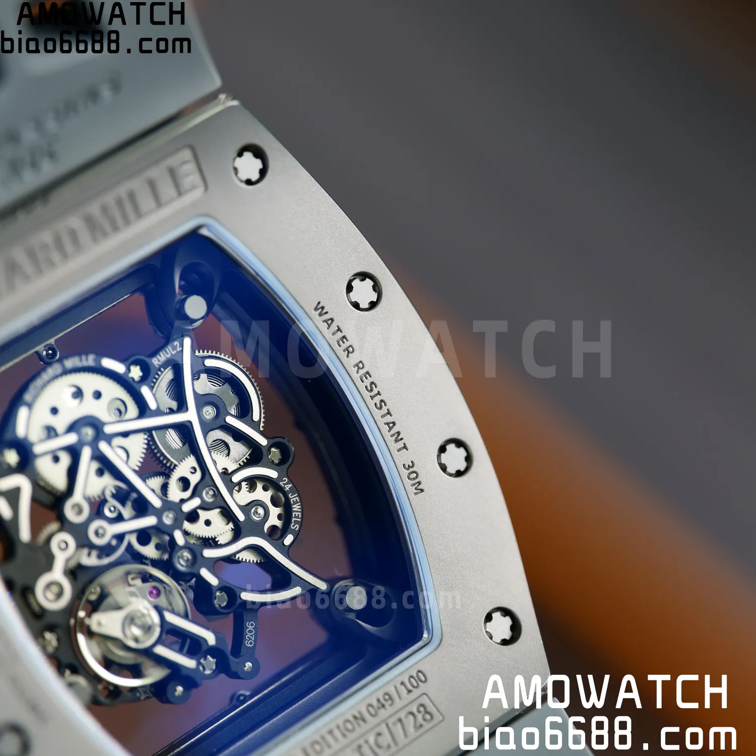 RICHARD MILLE RM055 Gray Ceramic UMI 1:1 Best Edition on Shark Rubber Strap RMUL2 Free Sprung 104 96db968eee4e44e AMO Watch