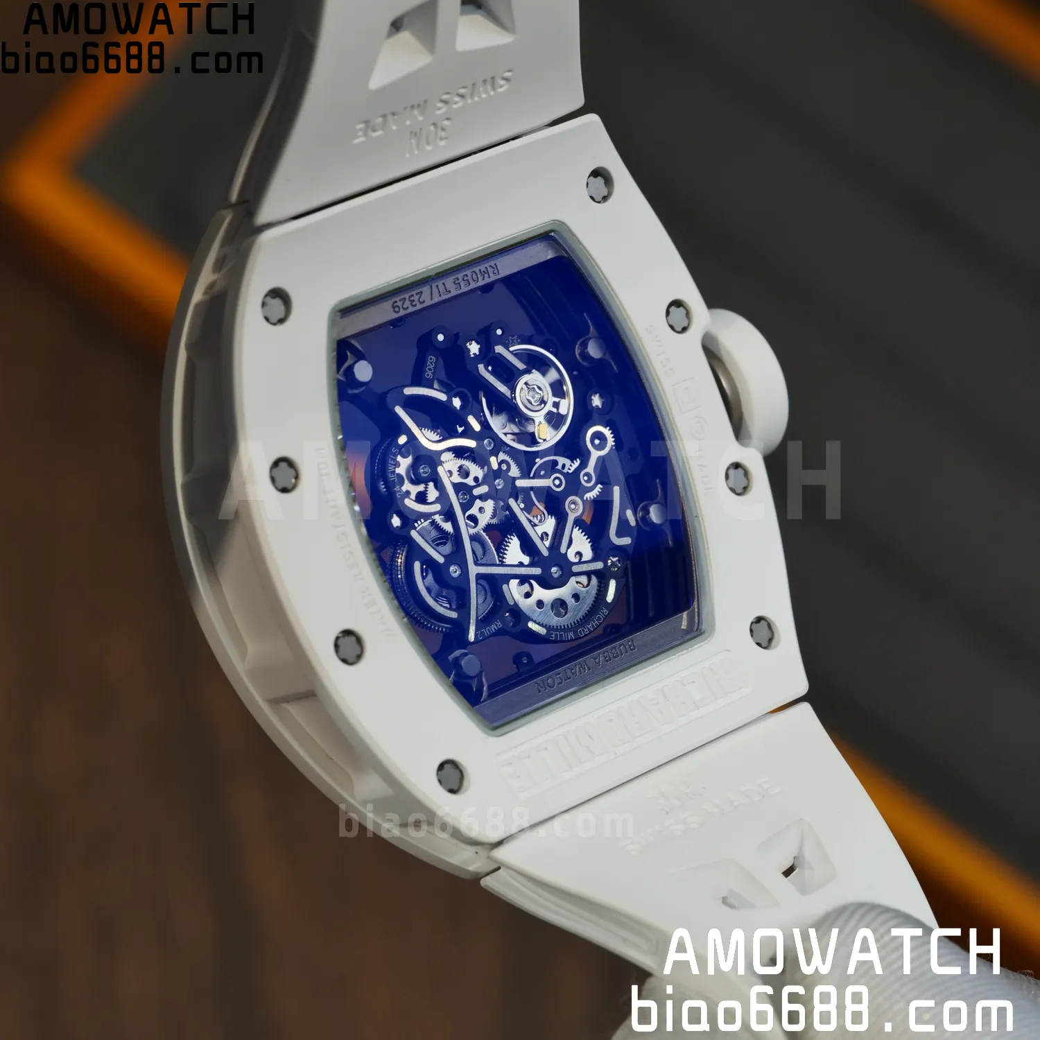 Richard Mille RM055 White Ceramic ZF 1:1 Best Edition Shark Fin Rubber Strap RMUL2 Super Clone V3 78 9ada5614912d229 AMO Watch