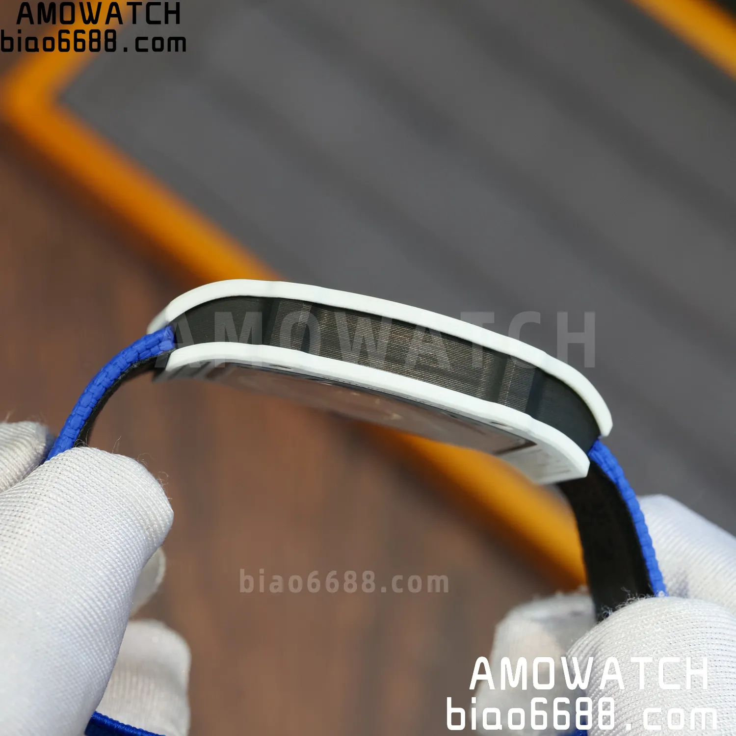 RICHARD MILLE RM67-02 White NTPT Best Edition France Dial on Blue Nylon strap CRMA7 Clone V9 85 9c9e2406e50f225 AMO Watch