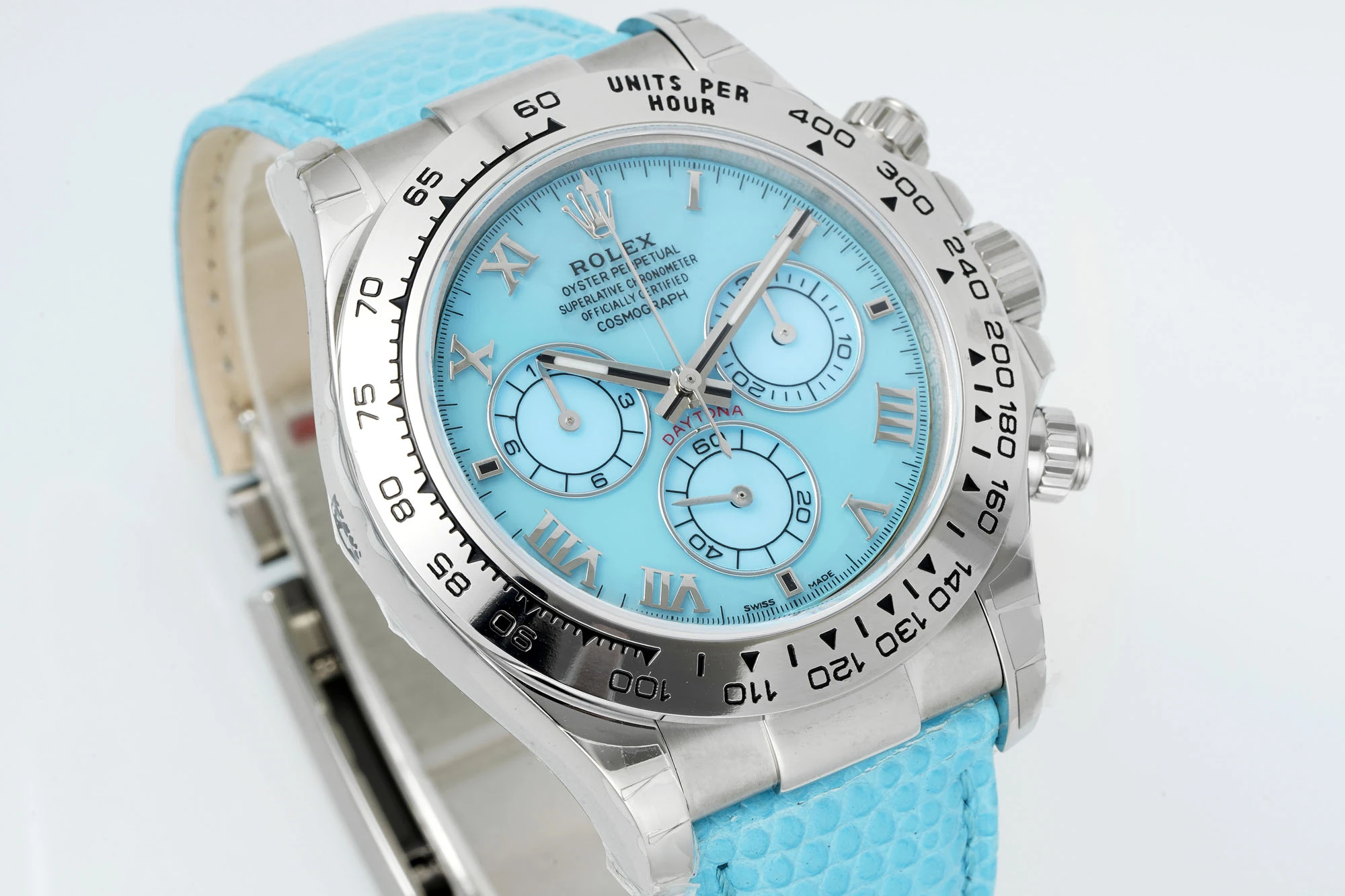 Rolex Daytona 116519 PPM Factory 1:1 Best Edition Tiffany Roman Dial on Leather Strap 4130 22 9ce83313c2077e8 AMO Watch
