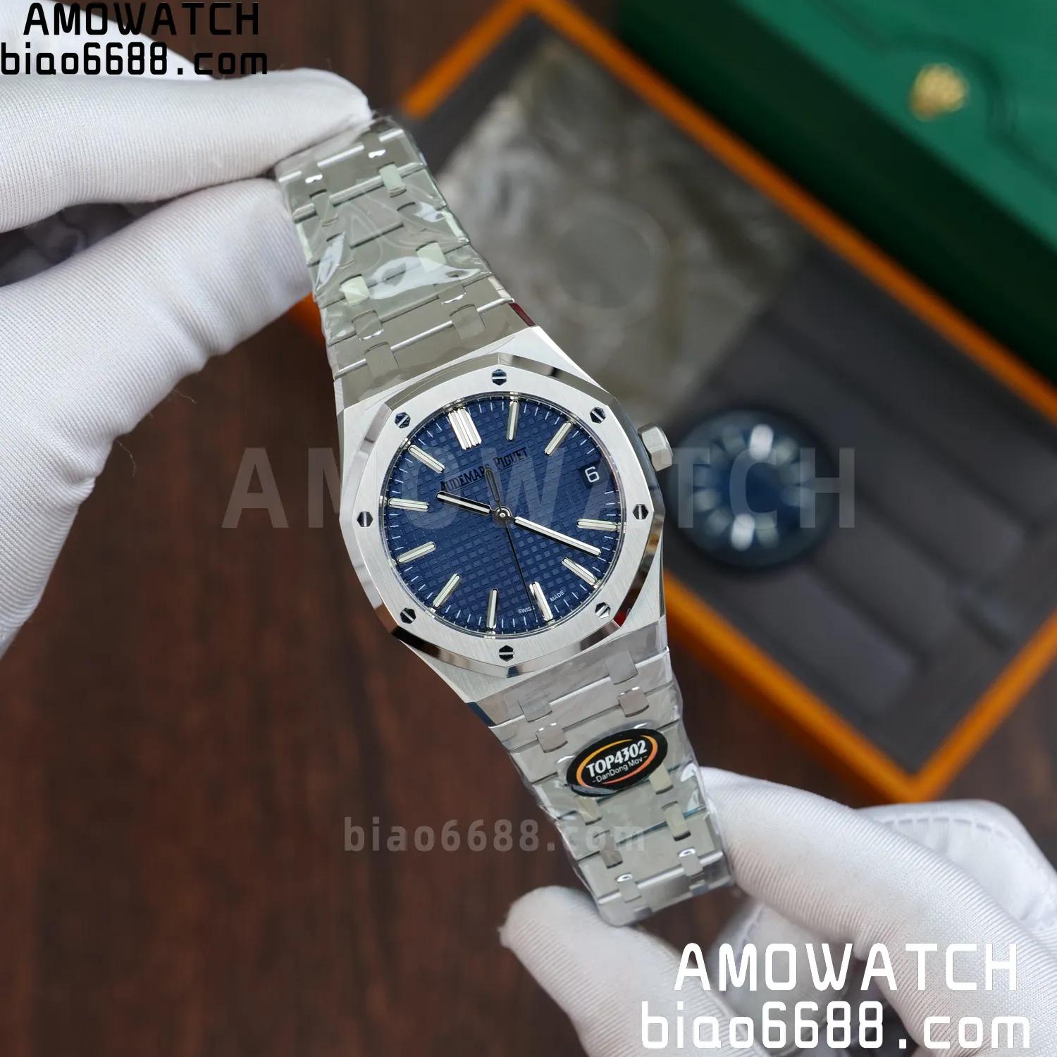 Custom Made AP Royal Oak 15510 SS TOP Factory (SW Factory Blue Dial、 DEEP Crystal) 62 9d38275e203267b AMO Watch