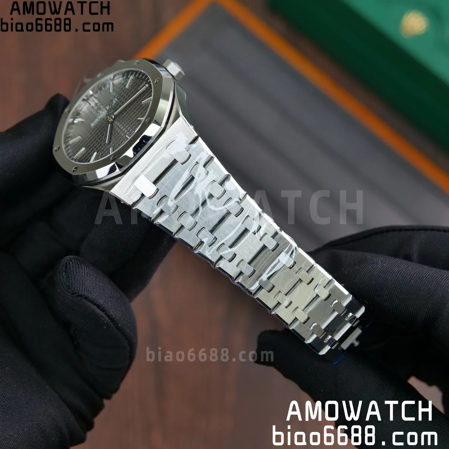 AP Royal Oak 41mm 15500 SS VSF1:1 Best Edition Grey Textured Dial on SS Bracelet A4302 Super Clone 54 9d7dfaa616d8846 AMO Watch