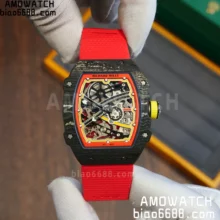 RICHARD MILLE RM67-02 Black NTPT Best Edition Spain Dial on Red Nylon strap CRMA7 Clone V9