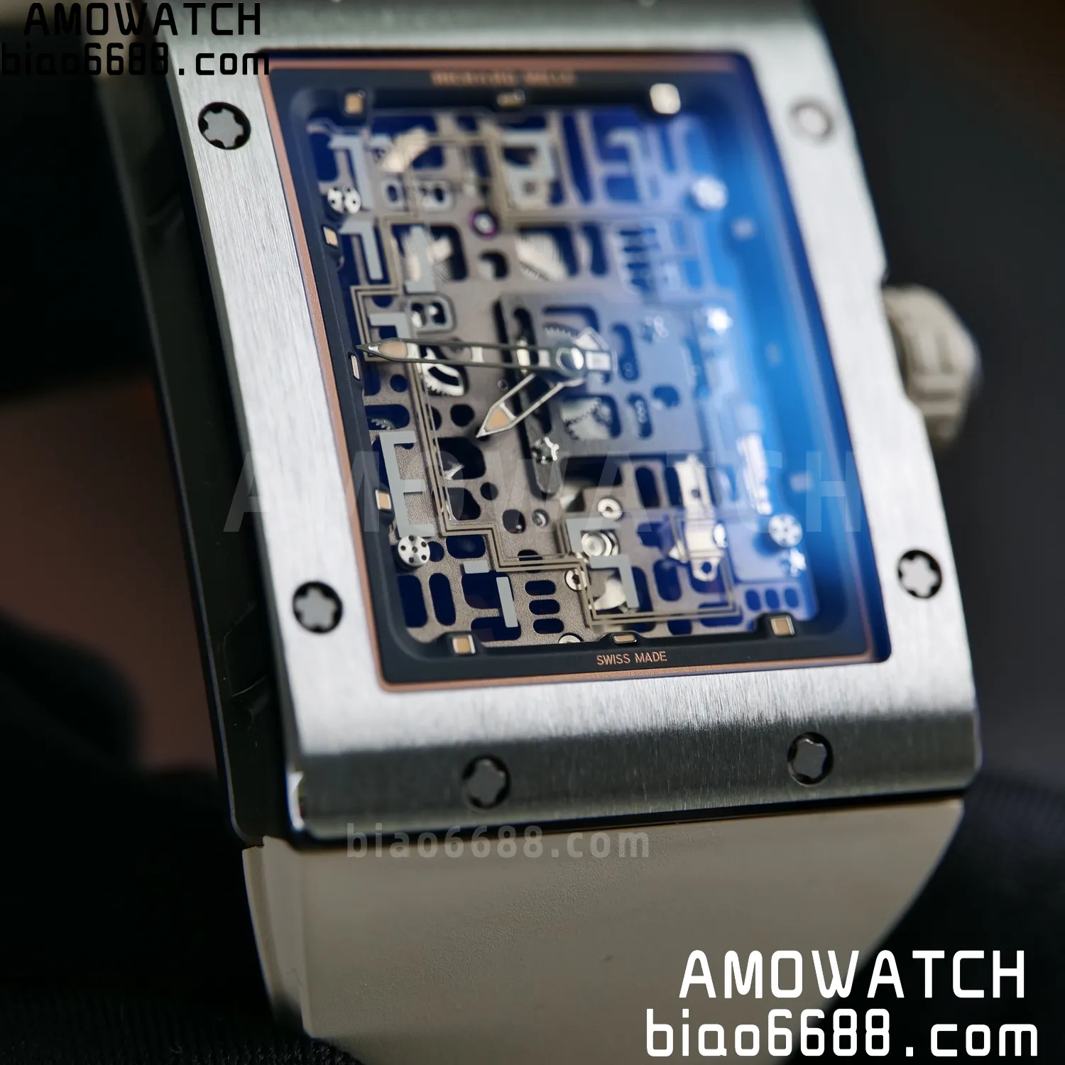 RICHARD MILLE Umi Maker's RM16-02 Titanium Skeleton Dial on Rubber strap CRMA9 Super Clone 116 a04374a308c38fb AMO Watch