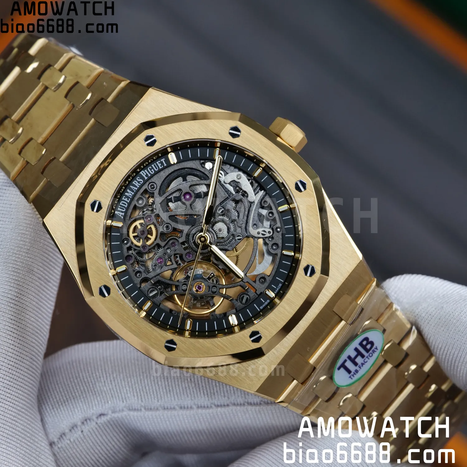 AP Royal Oak 41mm Skeleton 15407 YG THB Factory 1:1 Best Edition Skeleton Dial on RG Bracelet A3132 V2 72 a089e6efd744340 阿默表行AmoWatch