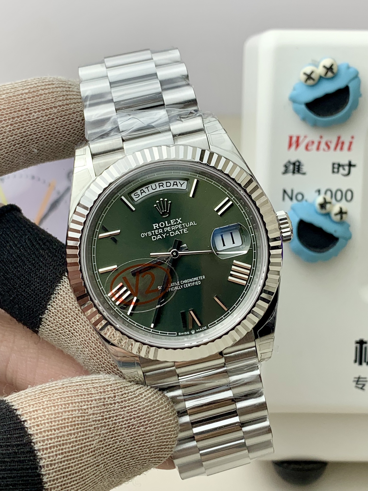 Rolex DayDate 40 228239 VSF 1:1 Best Edition Green Roman Dial on President Bracelet VS3255 V2 18 a0e47ca8e5092c8 AMO Watch