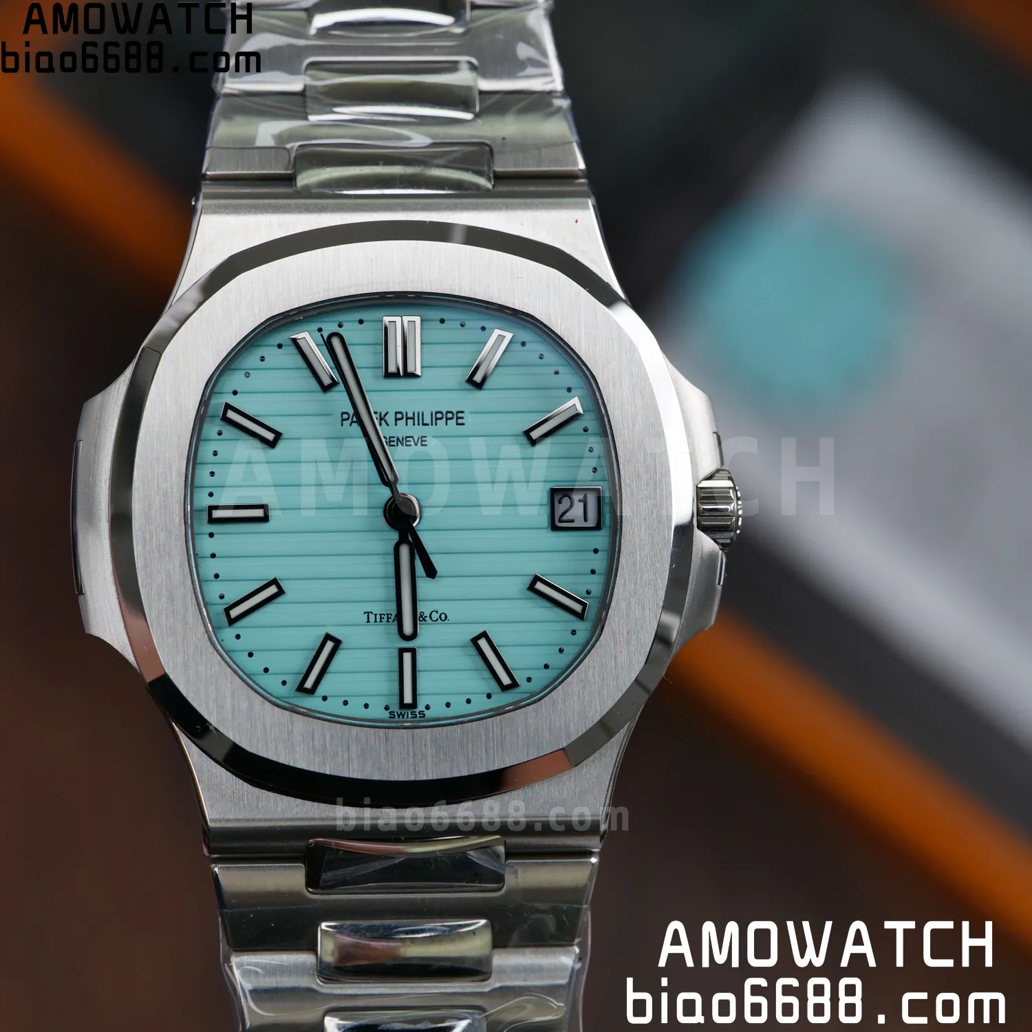 Custom Made PP Nautilus 5711 Tiffany Modified content :SW factory Tiffany Dial 、SW Pointer、DEEP crystal 72 a6ec567a316c769 阿默表行AmoWatch