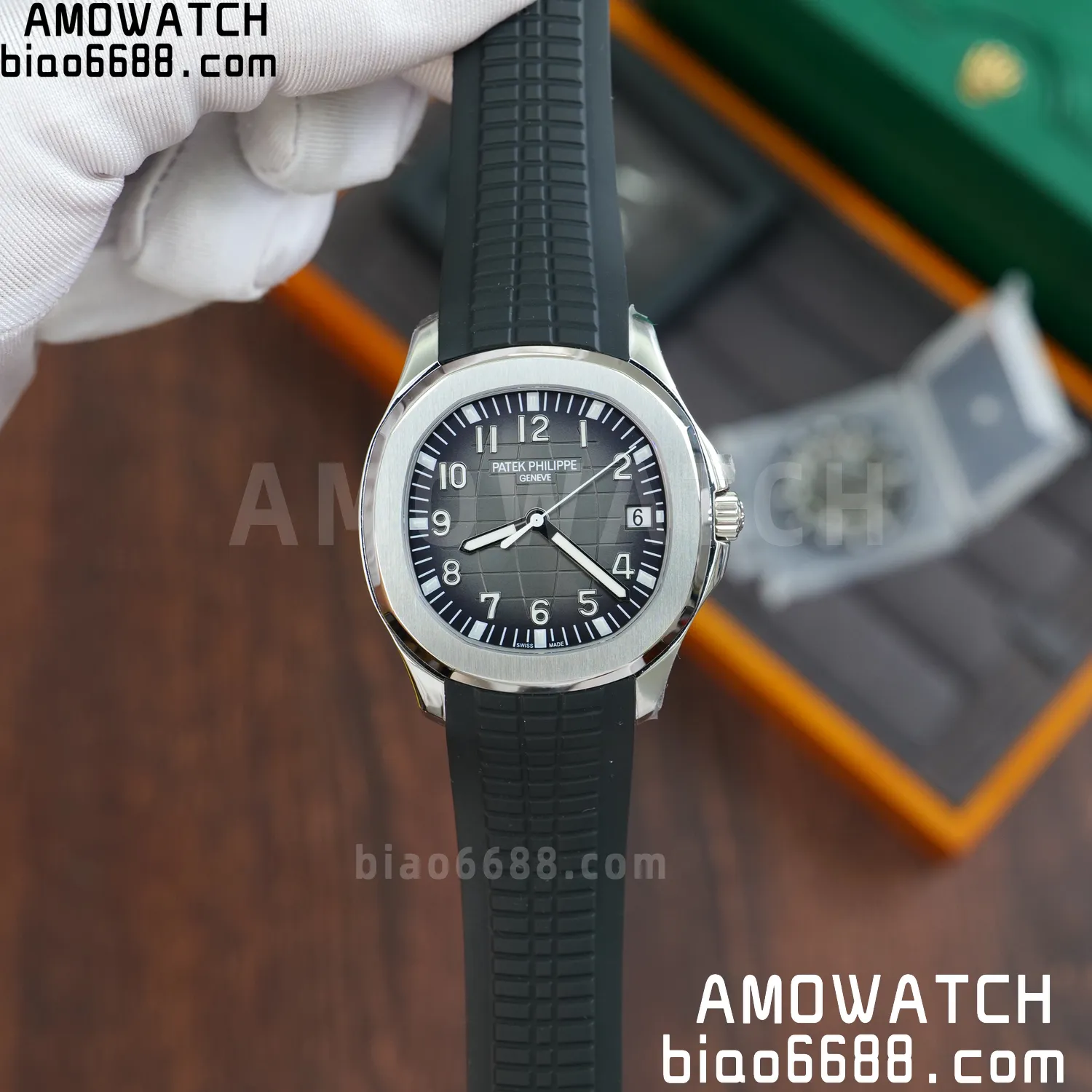 Custom Made PP Aquanaut 5167A ,Modified content :SW factory Gray Dial、 pointer、DEEP Crystal 60 a7014c8c8531091 AMO Watch