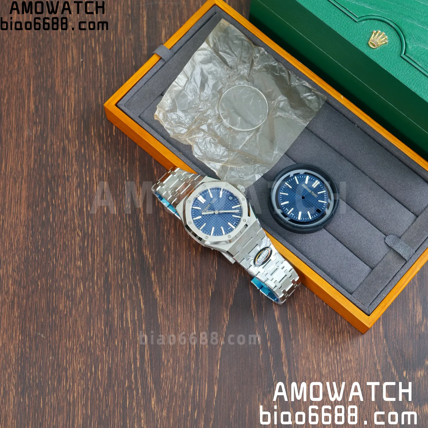 Custom Made AP Royal Oak 15510 SS TOP Factory (SW Factory Blue Dial、 DEEP Crystal) 61 aa187d389eb89ed AMO Watch