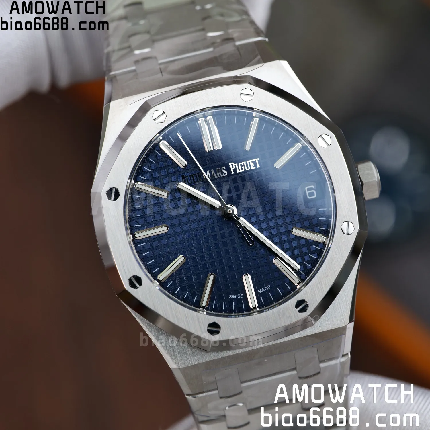 Custom Made AP Royal Oak 15510 SS TOP Factory (SW Factory Blue Dial、 DEEP Crystal) 79 aa56e7ea94a2167 AMO Watch