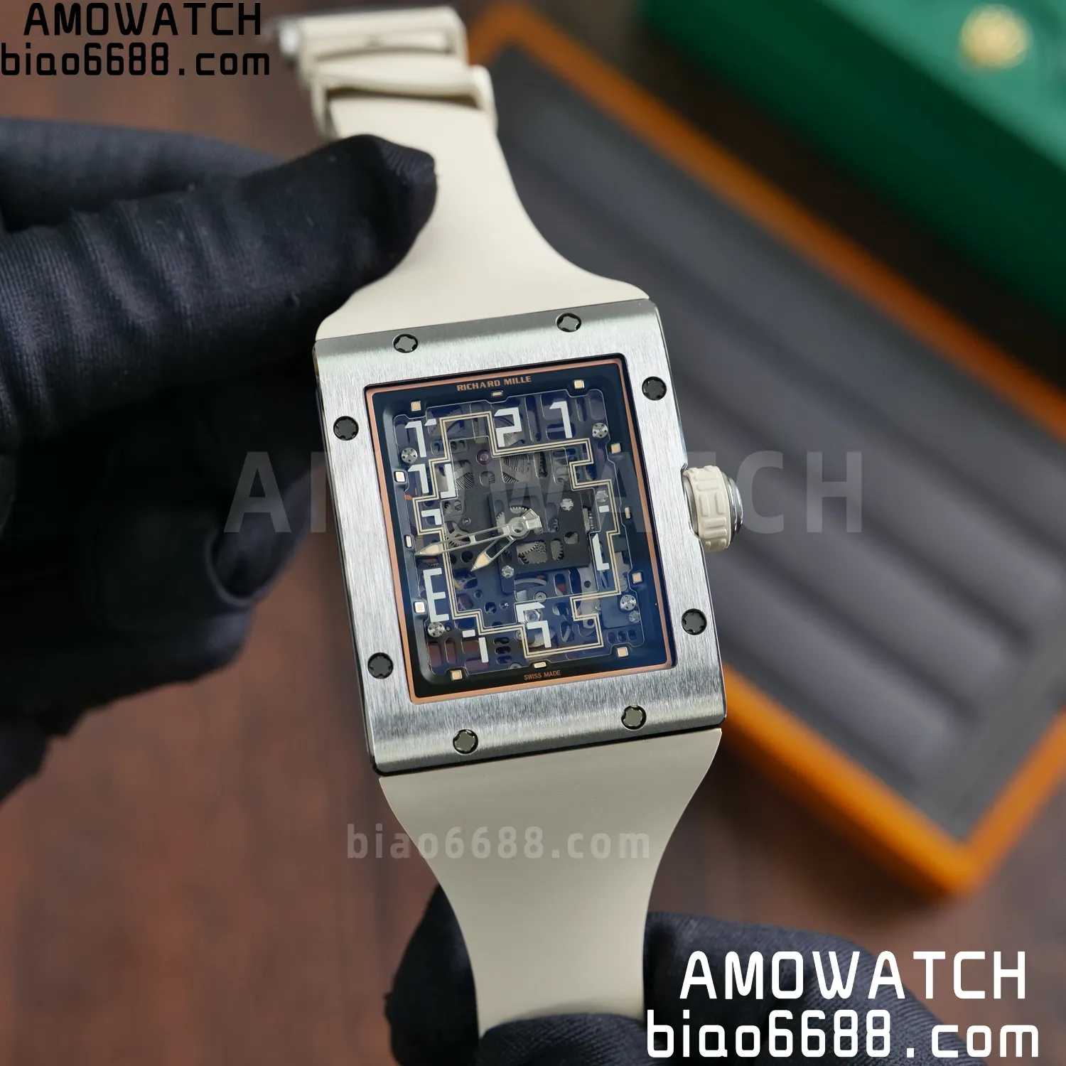 RICHARD MILLE Umi Maker's RM16-02 Titanium Skeleton Dial on Rubber strap CRMA9 Super Clone 99 ab18aba632daefb AMO Watch