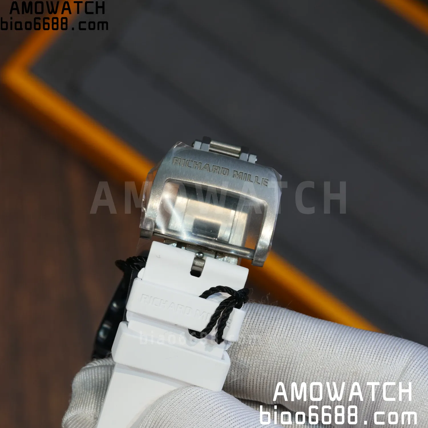 Richard Mille RM055 White Ceramic ZF 1:1 Best Edition Shark Fin Rubber Strap RMUL2 Super Clone V3 79 ad50b095b84c937 AMO Watch