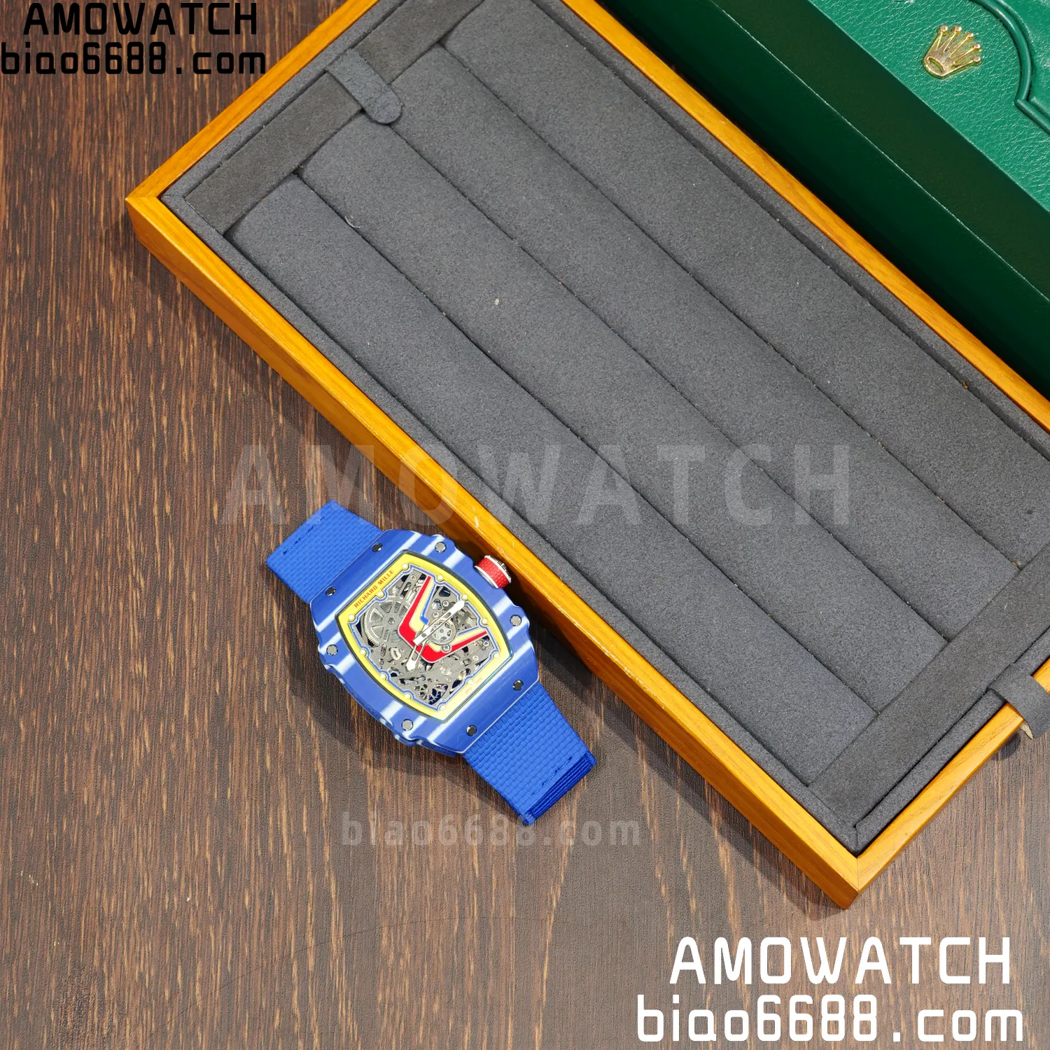 RICHARD MILLE RM67-02 Blue NTPT Best Edition Fernando Alonso Dial on Blue Nylon strap CRMA7 Clone V9 71 ada67402169080c AMO Watch