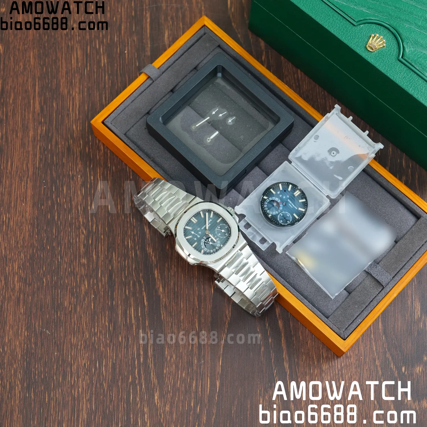 Custom Made PP Nautilus 5712 SW Dial Hands VVS Moon Phase Wheel 49 af88b51c53a44b9 AMO Watch