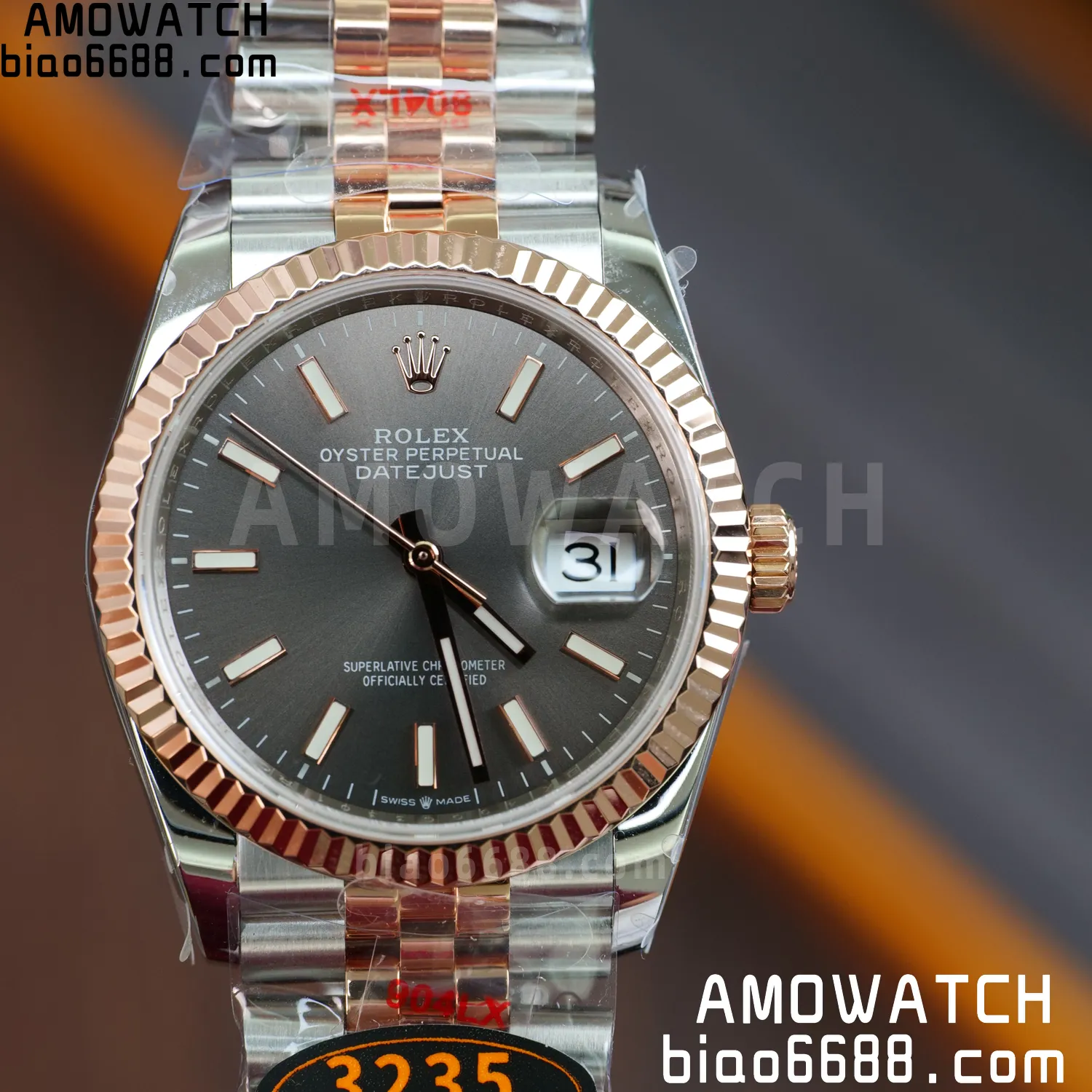 Rolex DateJust 36mm 126233 SS/RG QF 1:1 Best Edition 904L Steel Grey Dial on Jubilee Bracelet DD3235(Gain Weight) 71 b3847d3f408dd1d AMO Watch