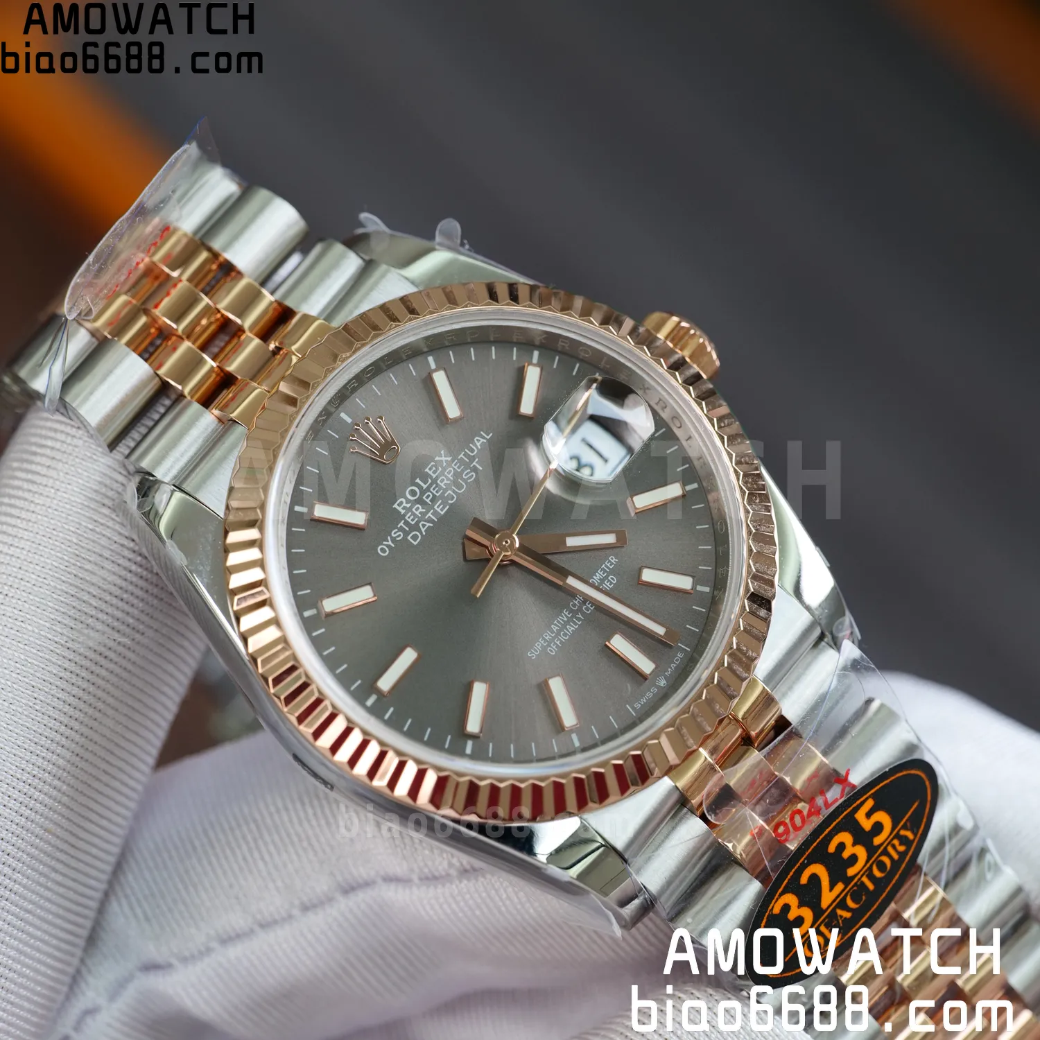 Rolex DateJust 36mm 126233 SS/RG QF 1:1 Best Edition 904L Steel Grey Dial on Jubilee Bracelet DD3235(Gain Weight) 76 b39d61134c0287e AMO Watch