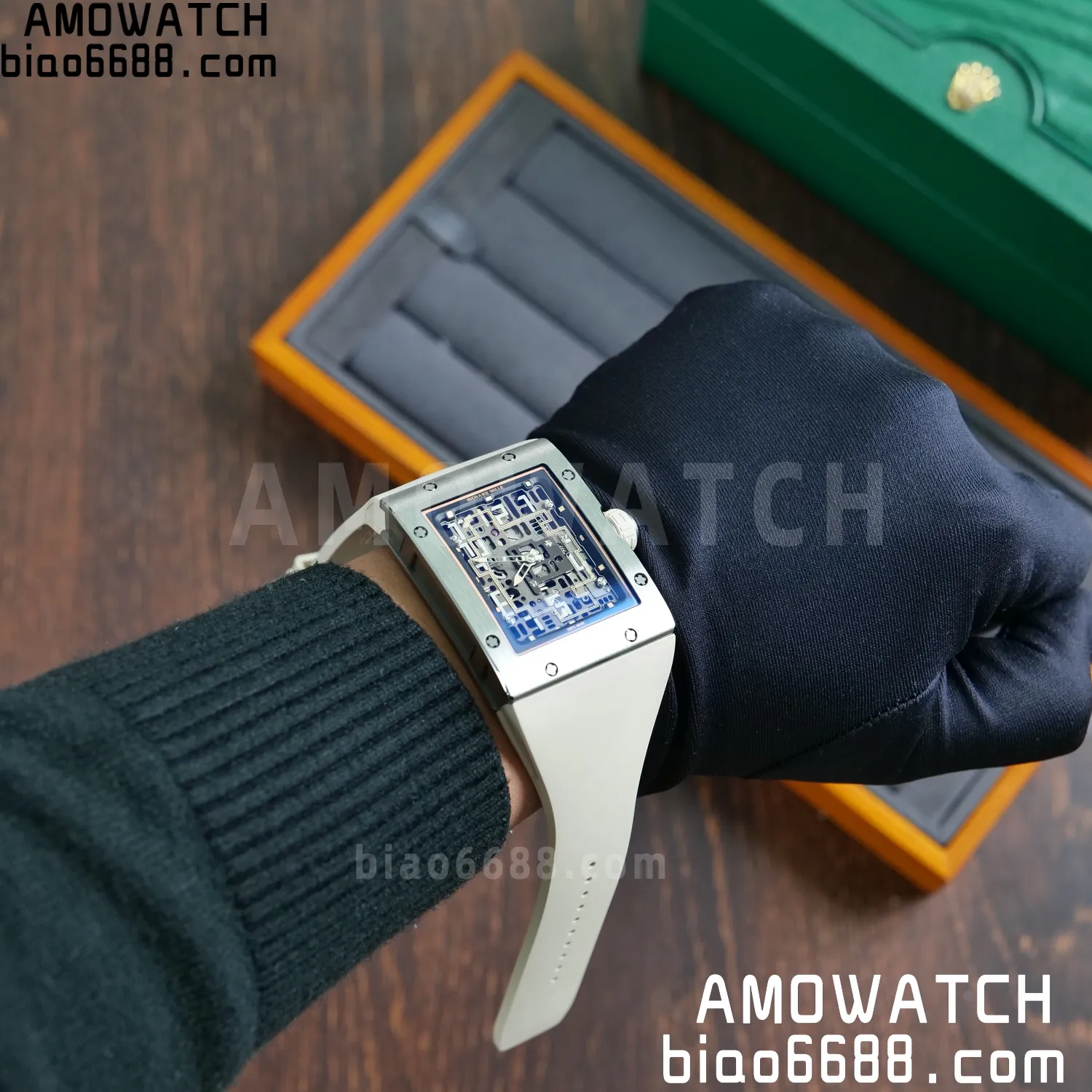 RICHARD MILLE Umi Maker's RM16-02 Titanium Skeleton Dial on Rubber strap CRMA9 Super Clone 132 b3bd4b40223a222 AMO Watch