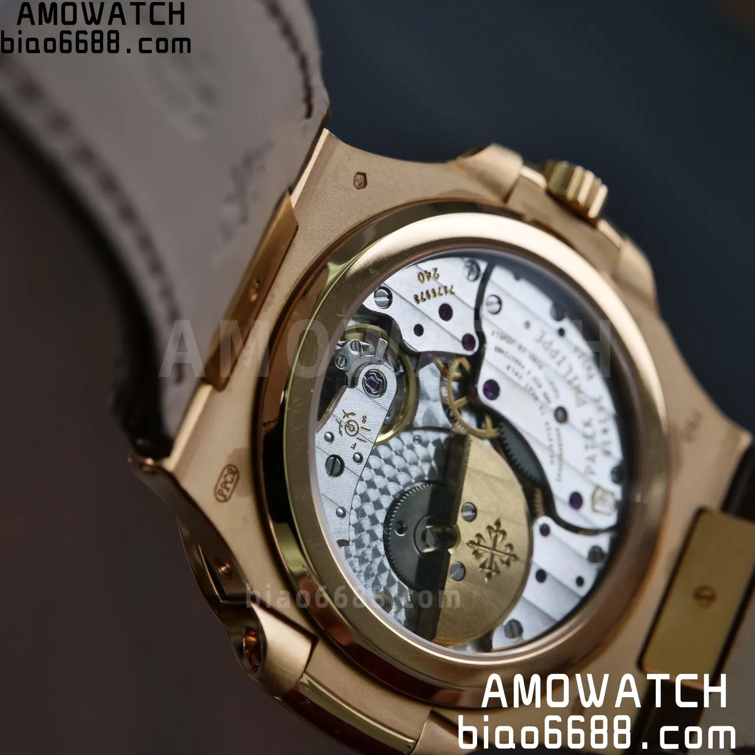 Custom Made PP Nautilus 5712 RG PPF 18K Real Rose Gold Plating 89 b578e21157f8662 AMO Watch