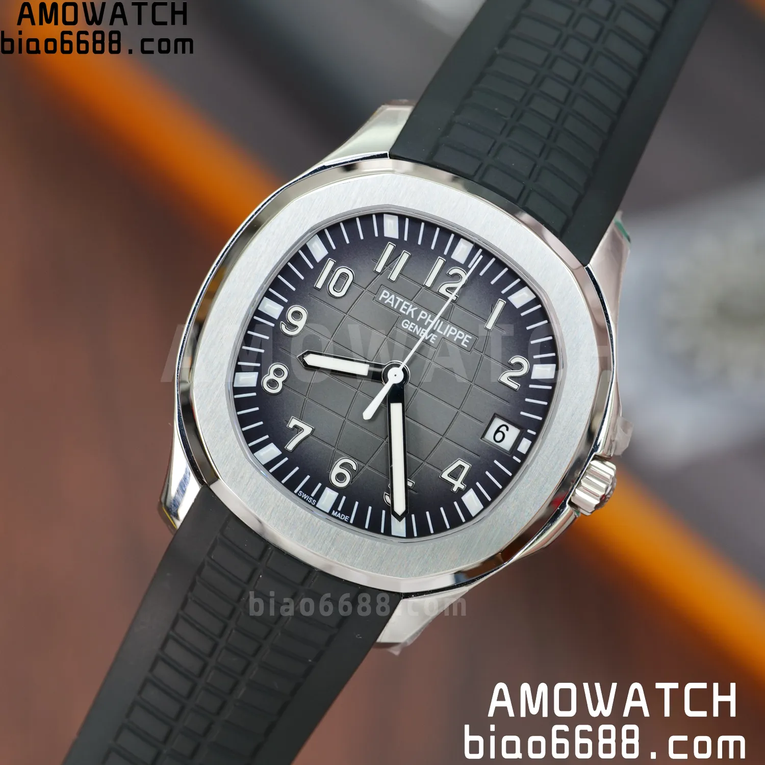 Custom Made PP Aquanaut 5167A ,Modified content :SW factory Gray Dial、 pointer、DEEP Crystal 77 b62d05bf5ac68b3 AMO Watch