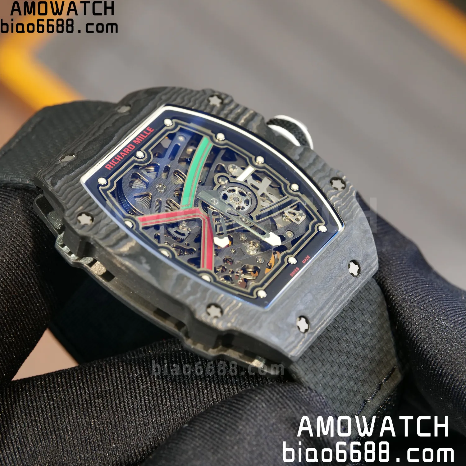 RICHARD MILLE RM67-02 Black NTPT AVF Best Edition UAE Dial on Black Nylon strap CRMA7 Clone 85 b6c756ae1c4d8c9 AMO Watch