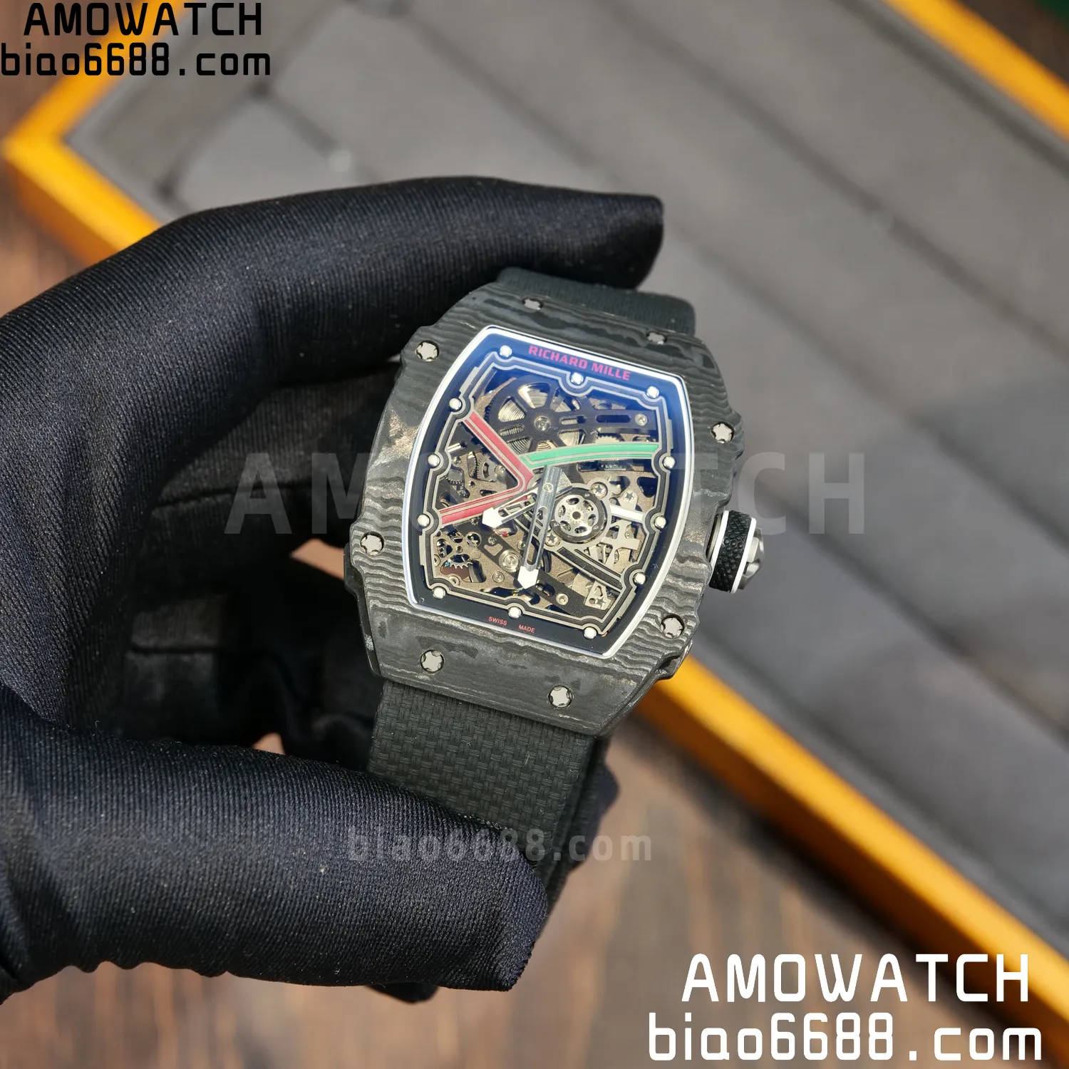 RICHARD MILLE RM67-02 Black NTPT AVF Best Edition UAE Dial on Black Nylon strap CRMA7 Clone 88 b7ce9712f97fac3 AMO Watch